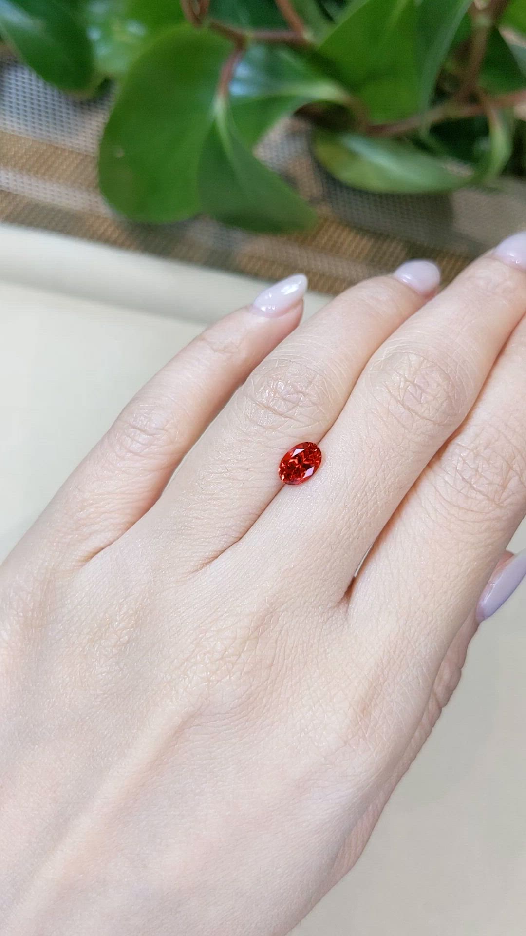 0.95 Ct. Red Spinel from Vietnam Size Video