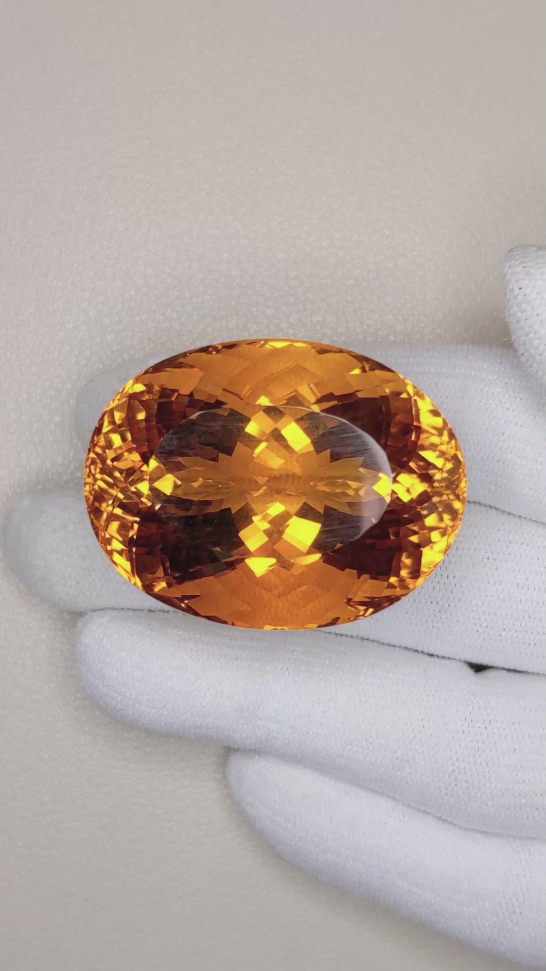 130.69 Ct. Citrine from South Africa Size Video
