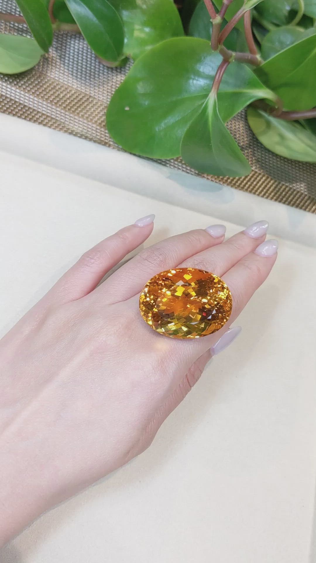 130.69 Ct. Citrine from South Africa Size Video