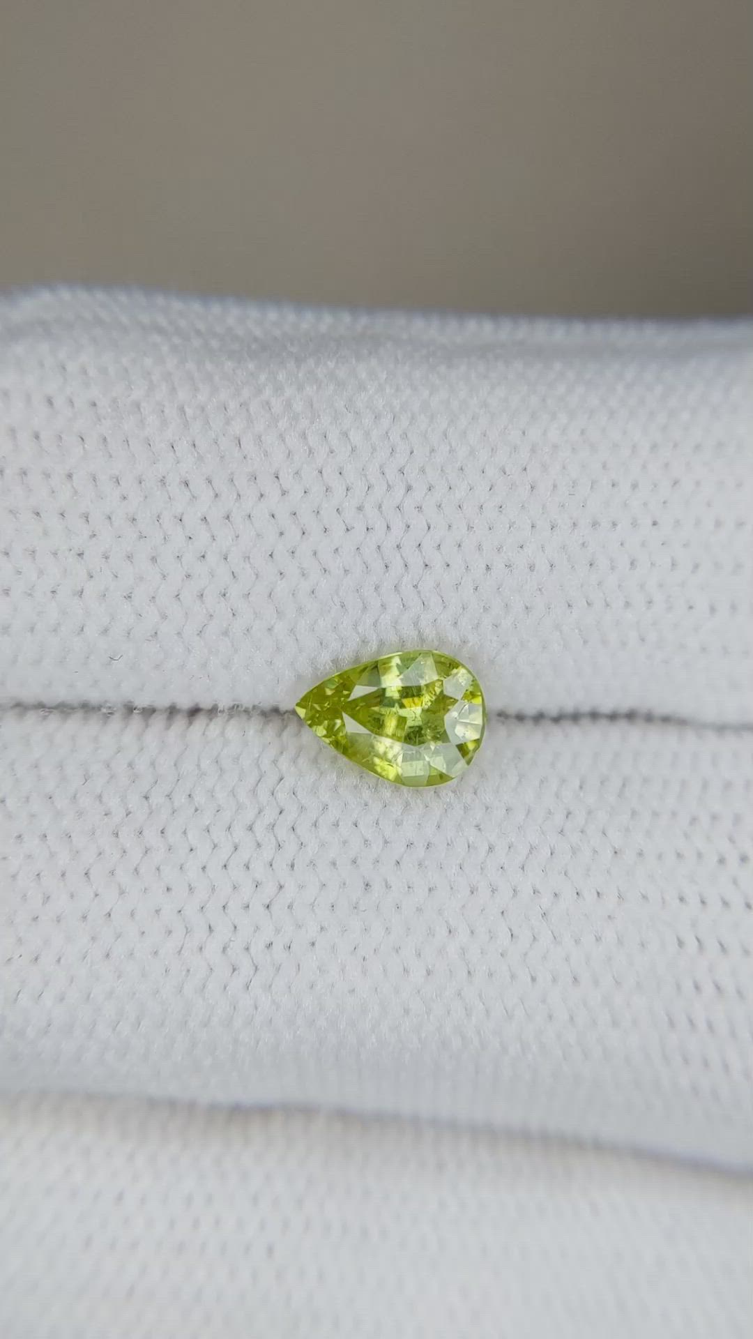 0.85 Ct. Yellowish Green Mali Garnet from West Africa Size Video