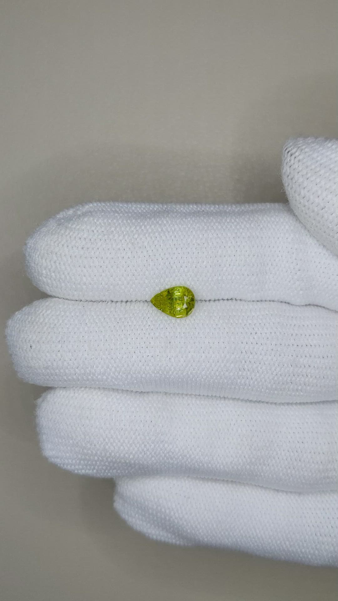 0.85 Ct. Yellowish Green Mali Garnet from West Africa Size Video