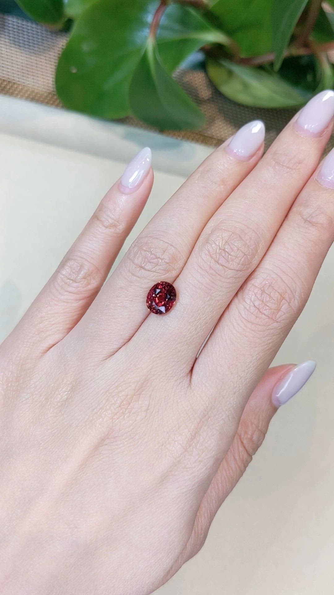 3.10 Ct. Reddish Orange Malaya Garnet from Tanzania Size Video