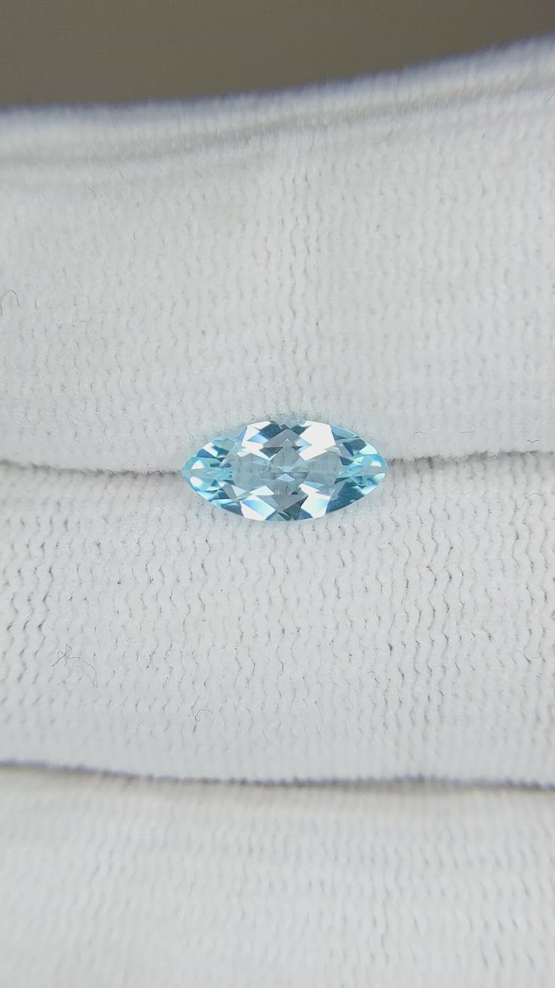 0.77 Ct. Aquamarine from Brazil Size Video