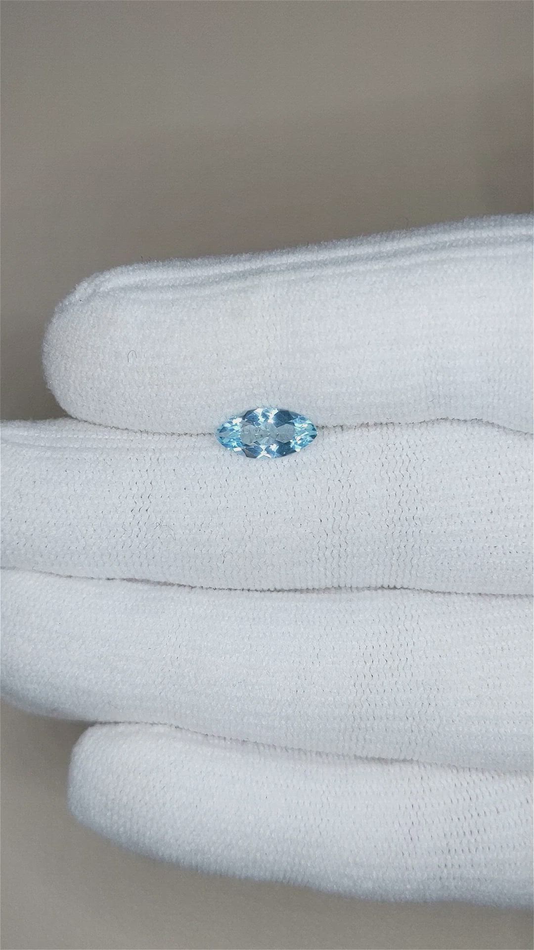 0.77 Ct. Aquamarine from Brazil Size Video
