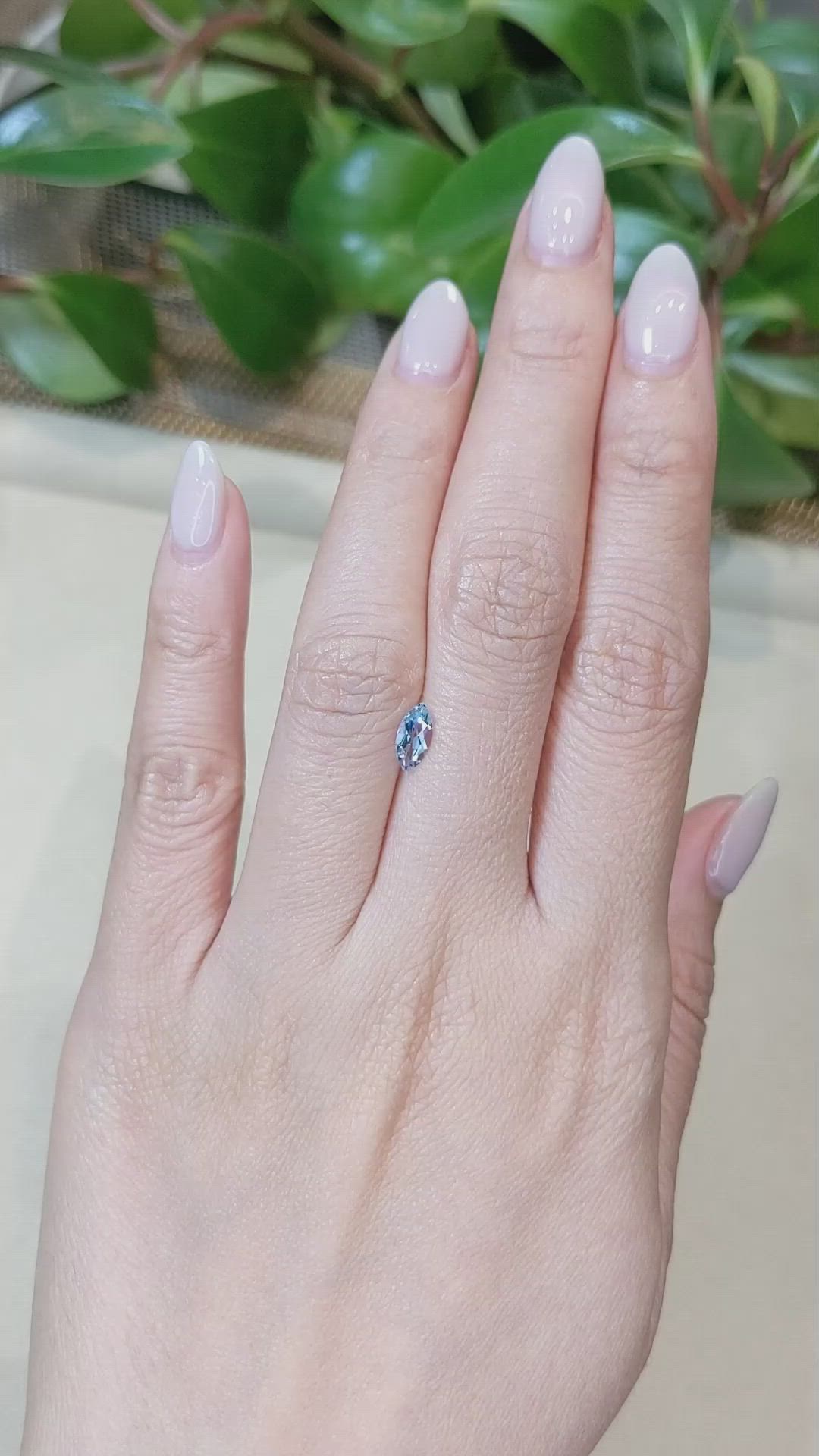 0.40 Ct. Aquamarine from Brazil Size Video