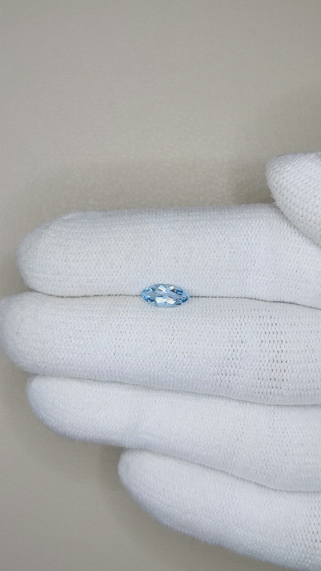 0.40 Ct. Aquamarine from Brazil Size Video