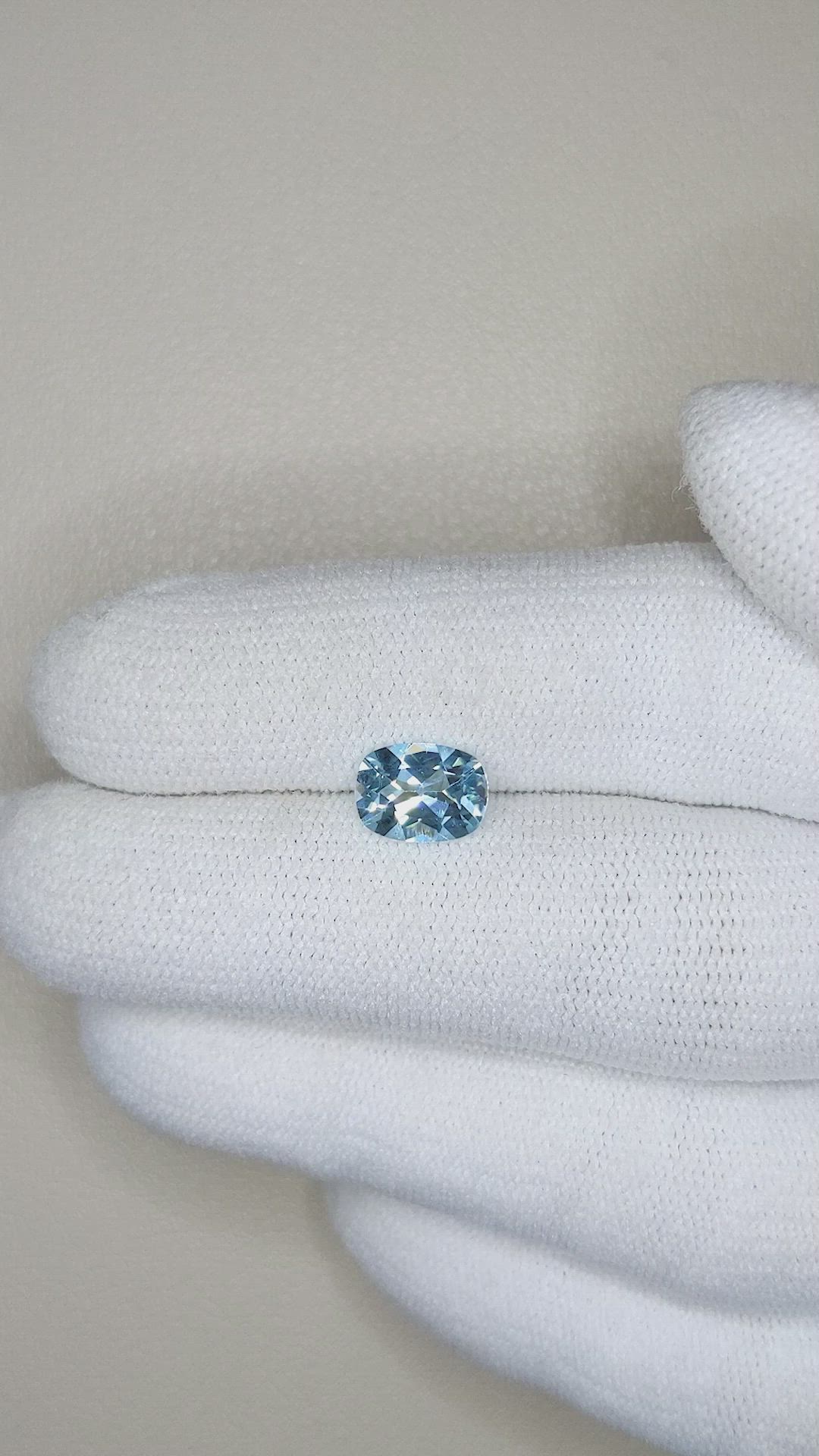 1.00 Ct. Aquamarine from Brazil Size Video