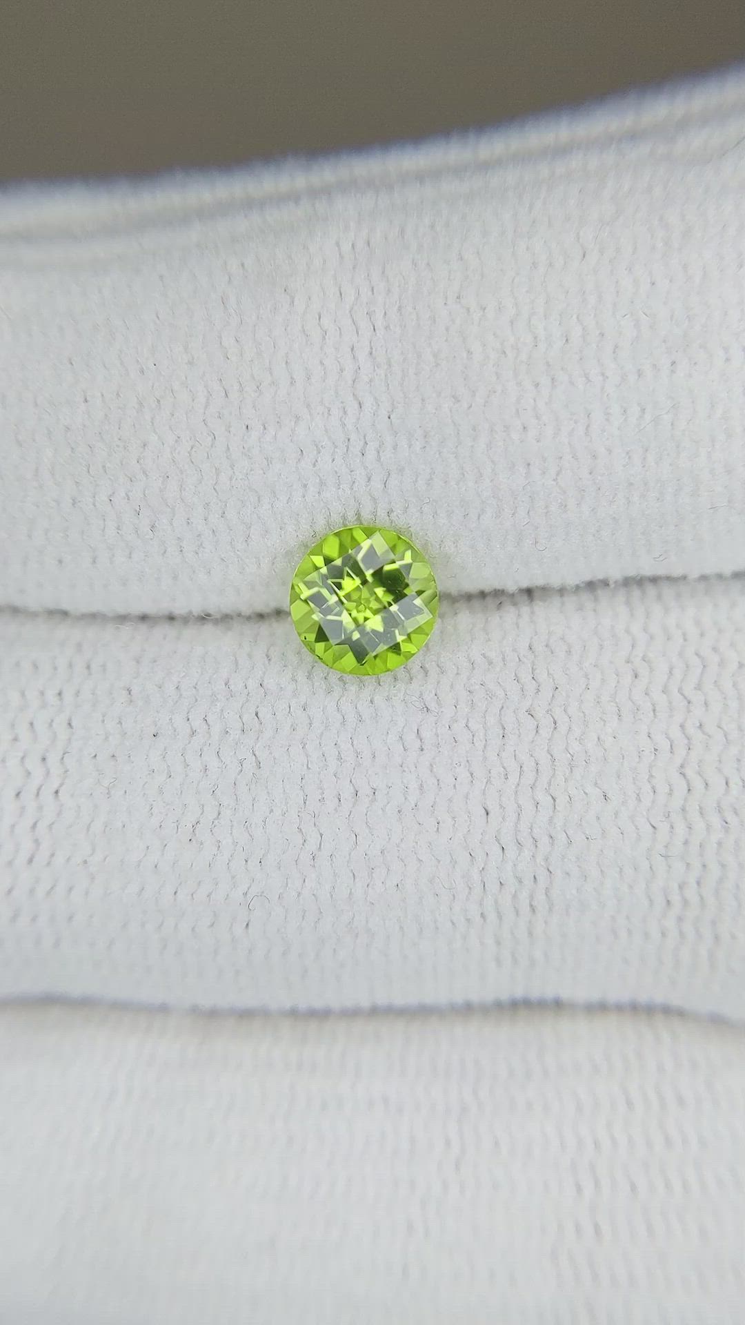0.94 Ct. Yellowish Green Peridot from Burma (Myanmar) Size Video