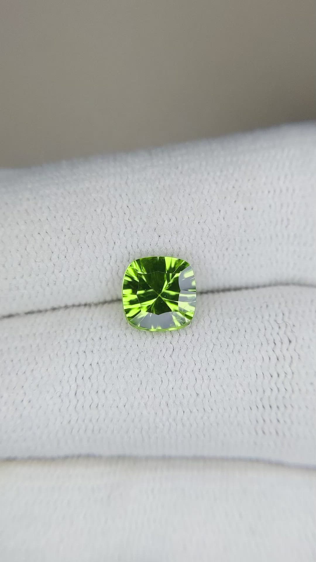 1.51 Ct. Yellowish Green Peridot from Burma (Myanmar) Size Video