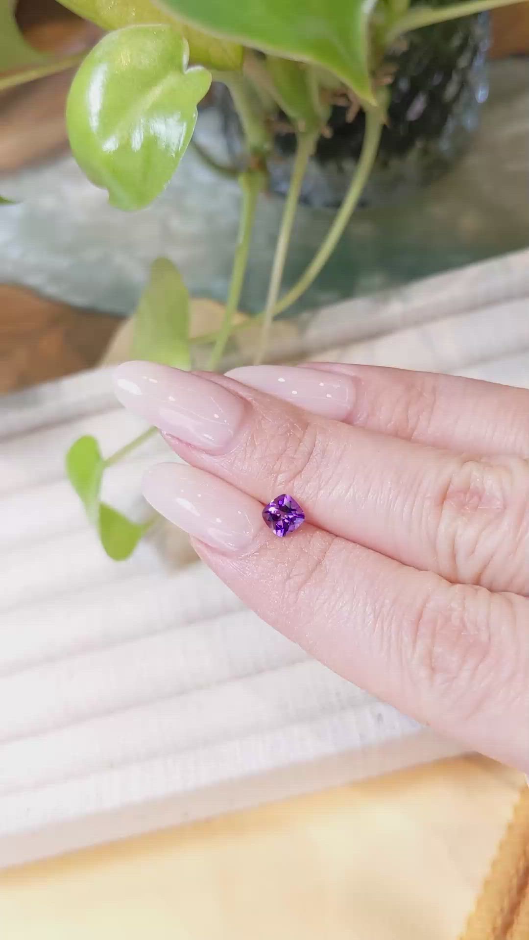 0.47 Ct. Amethyst from Brazil Size Video