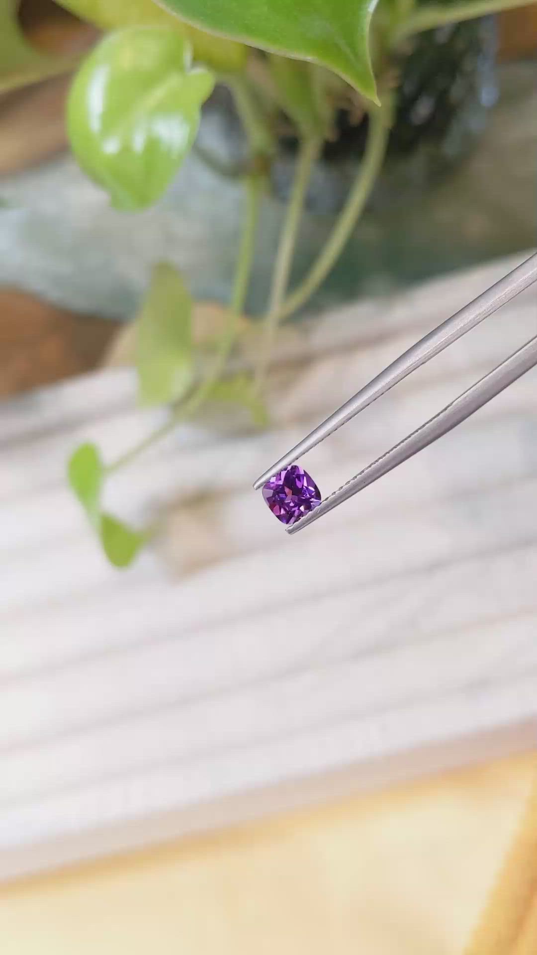 0.47 Ct. Amethyst from Brazil Size Video