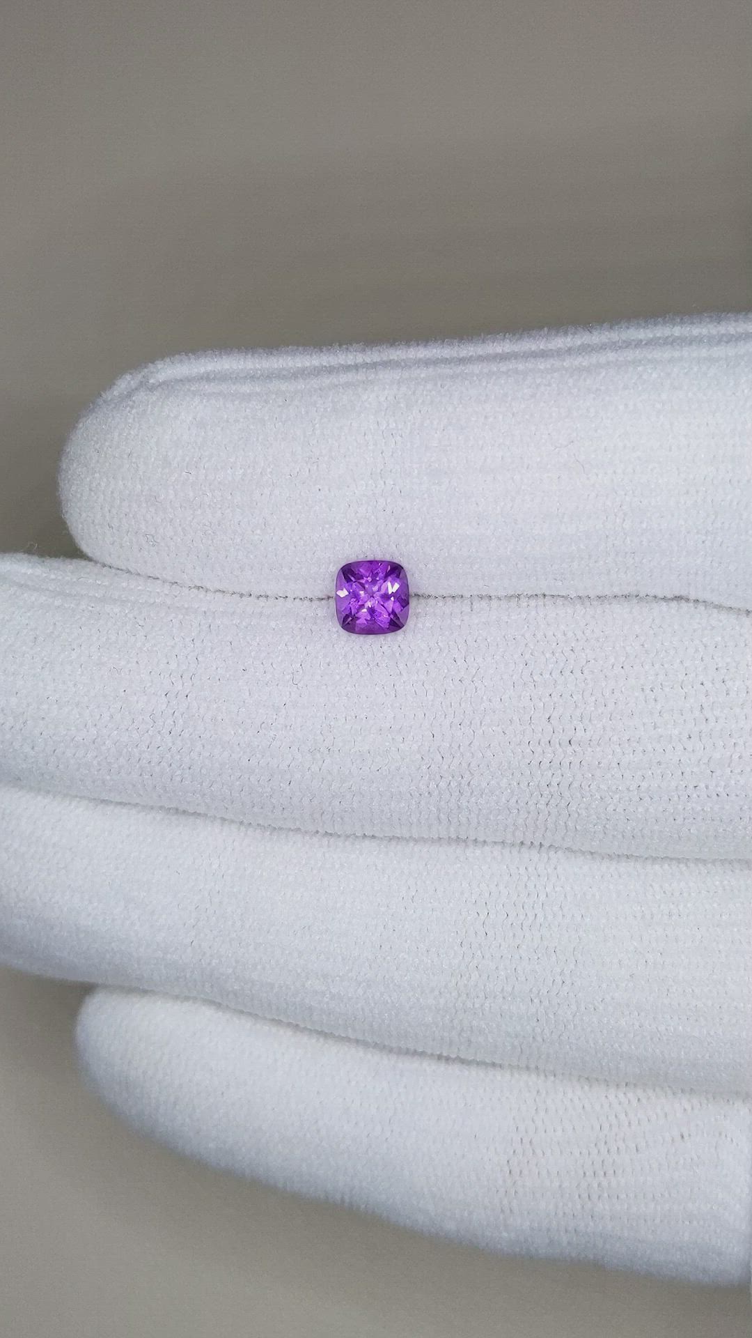 0.47 Ct. Amethyst from Brazil Size Video