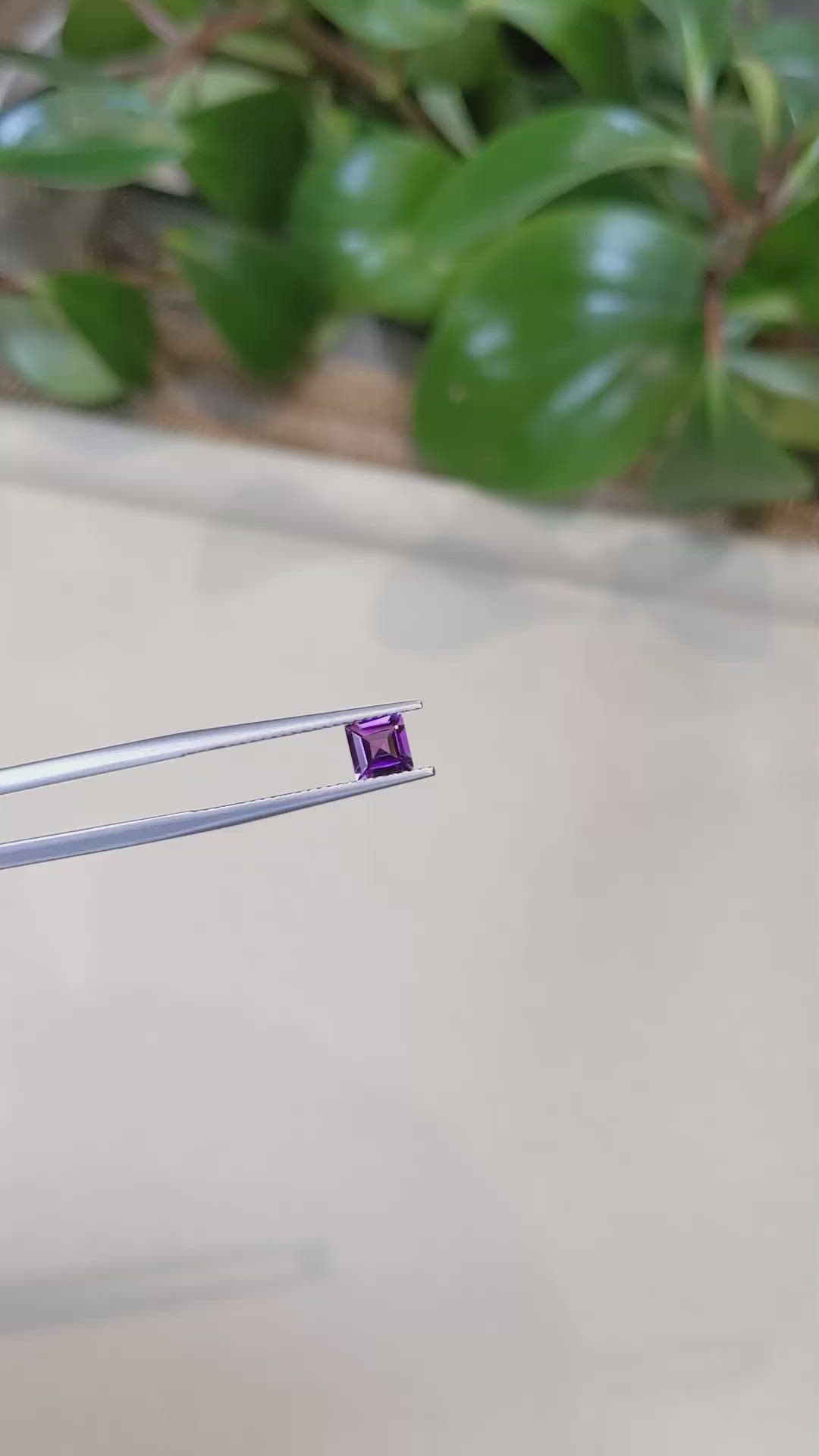 0.55 Ct. Amethyst from Brazil Size Video