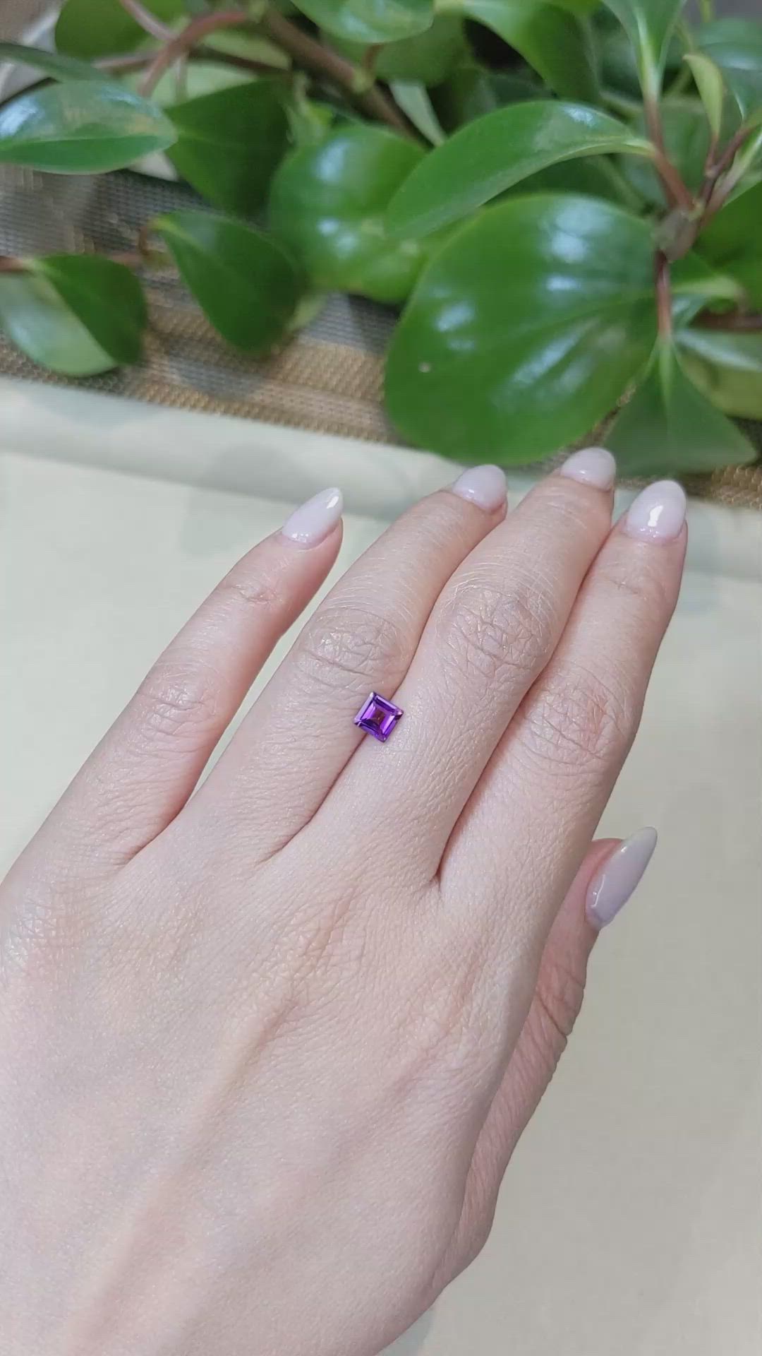 0.55 Ct. Amethyst from Brazil Size Video