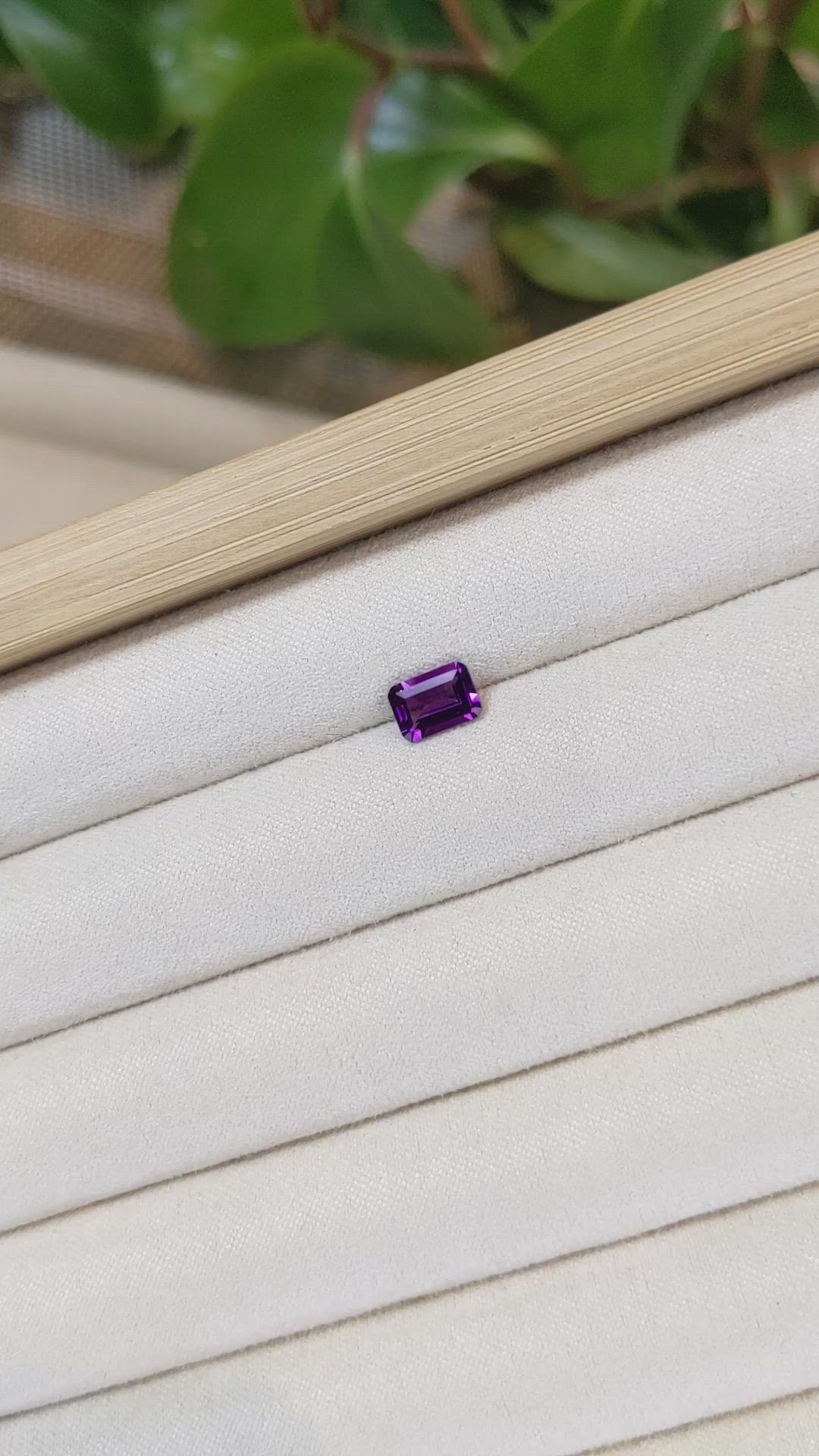 0.92 Ct. Purple Amethyst from Brazil Size Video