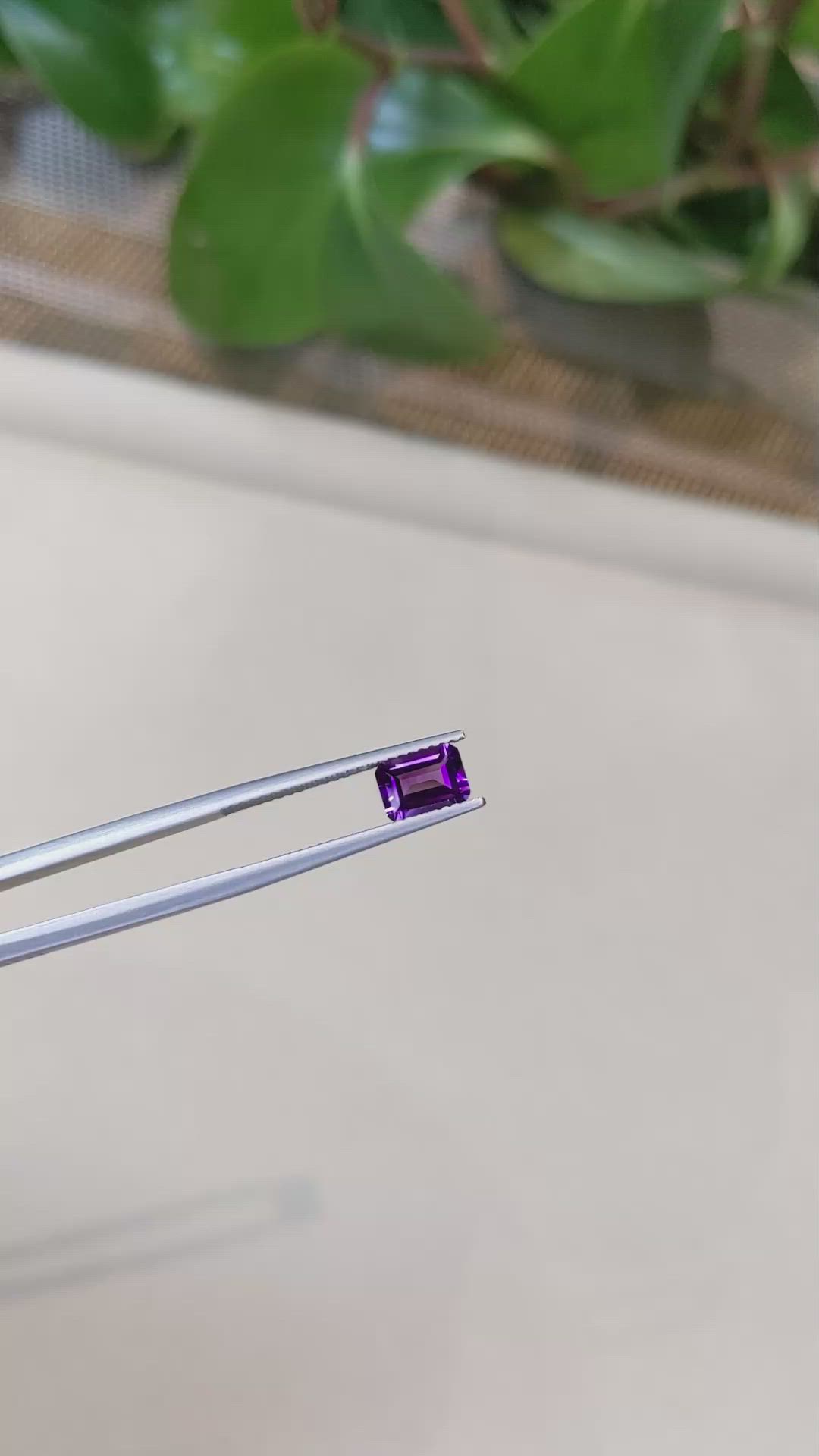 0.92 Ct. Purple Amethyst from Brazil Size Video
