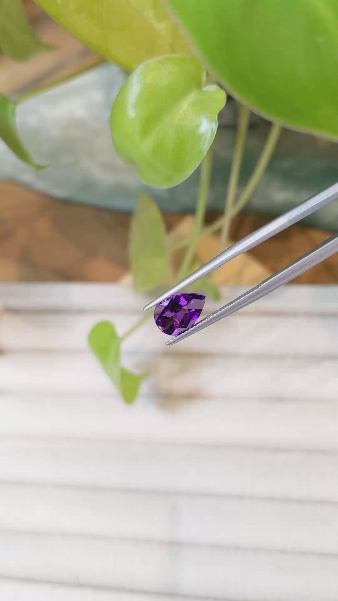 1.50 Ct. Amethyst from Brazil Size Video