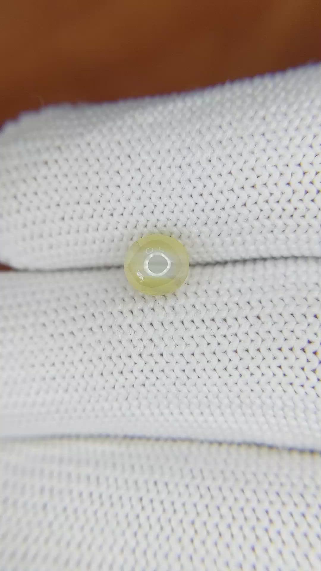 1.46 Ct. Cabochon Chrysoberyl from Ceylon (Sri Lanka) Size Video