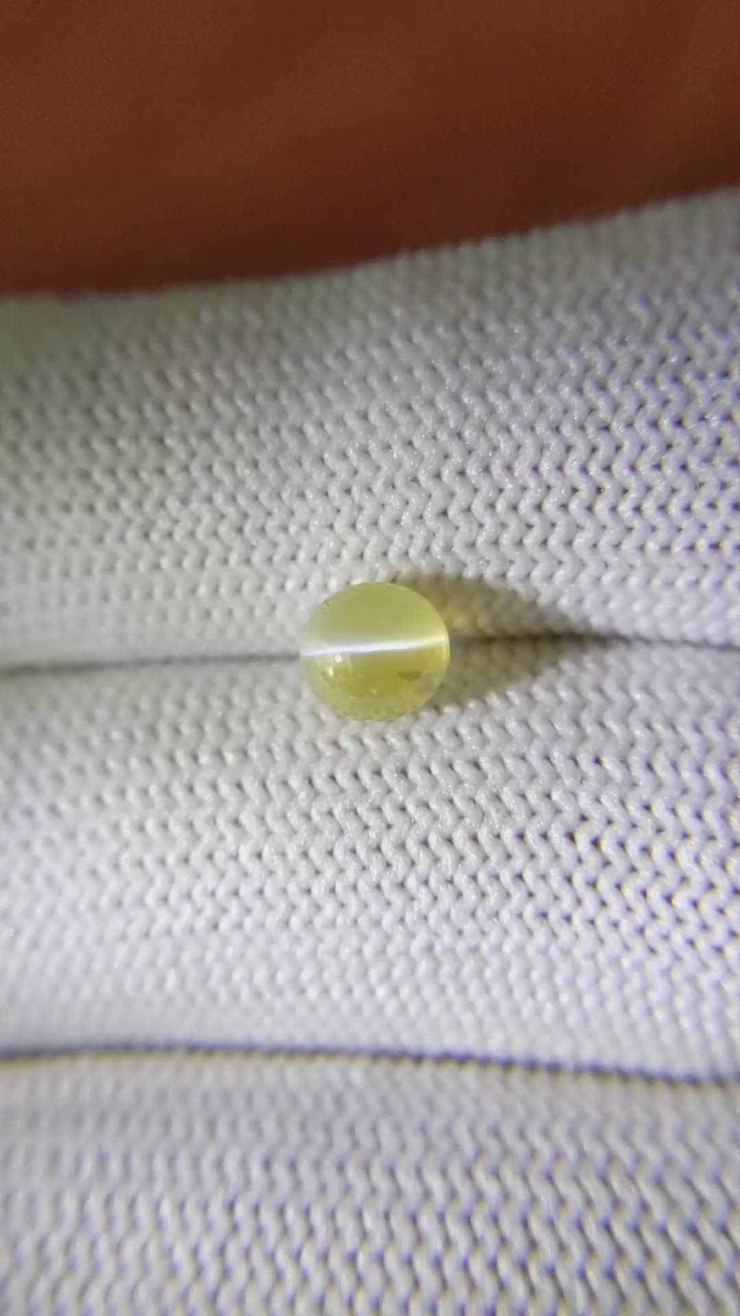 1.46 Ct. Cabochon Chrysoberyl from Ceylon (Sri Lanka) Size Video