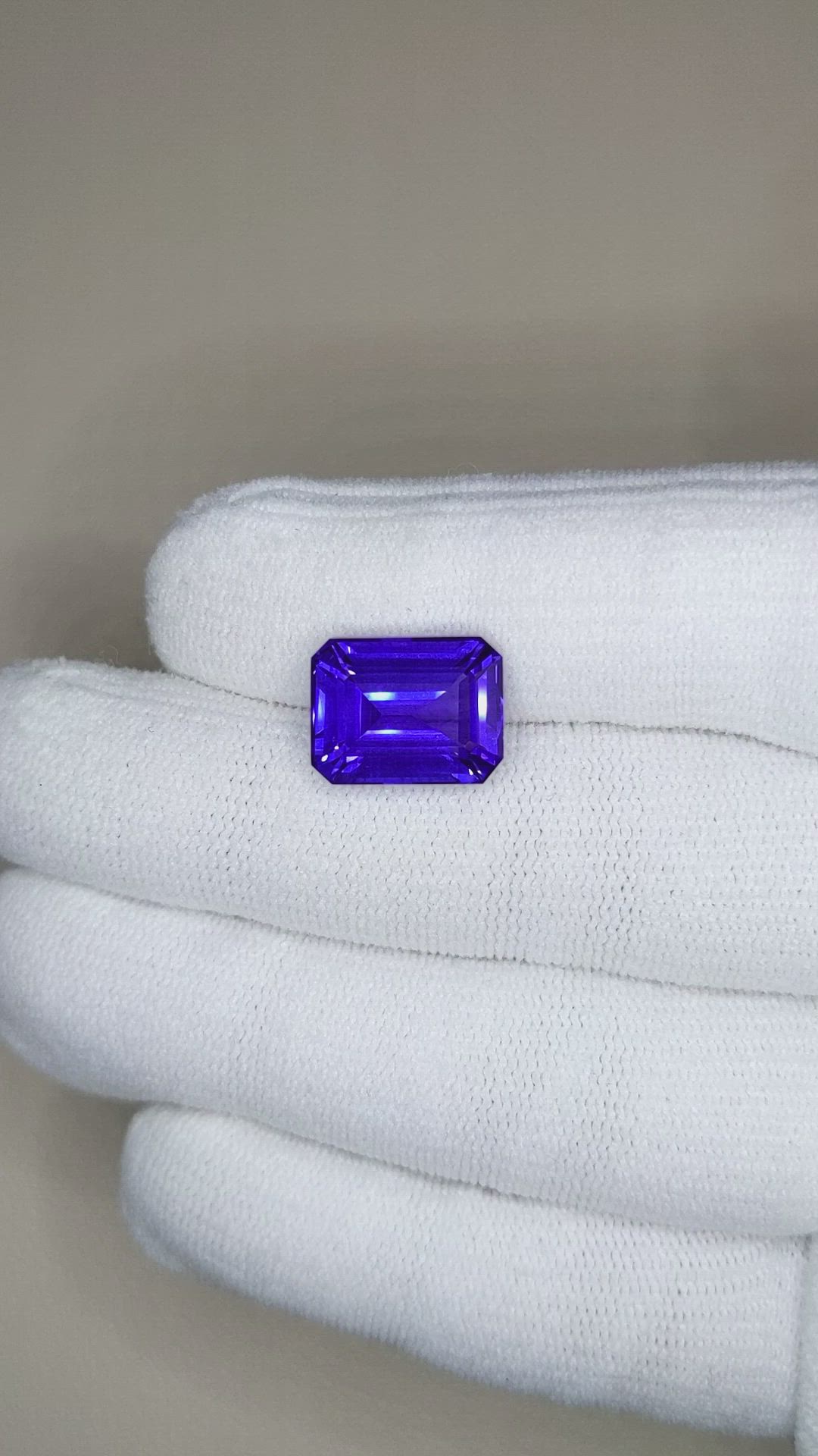 8.26 Ct. Violetish Blue Tanzanite from Tanzania Size Video