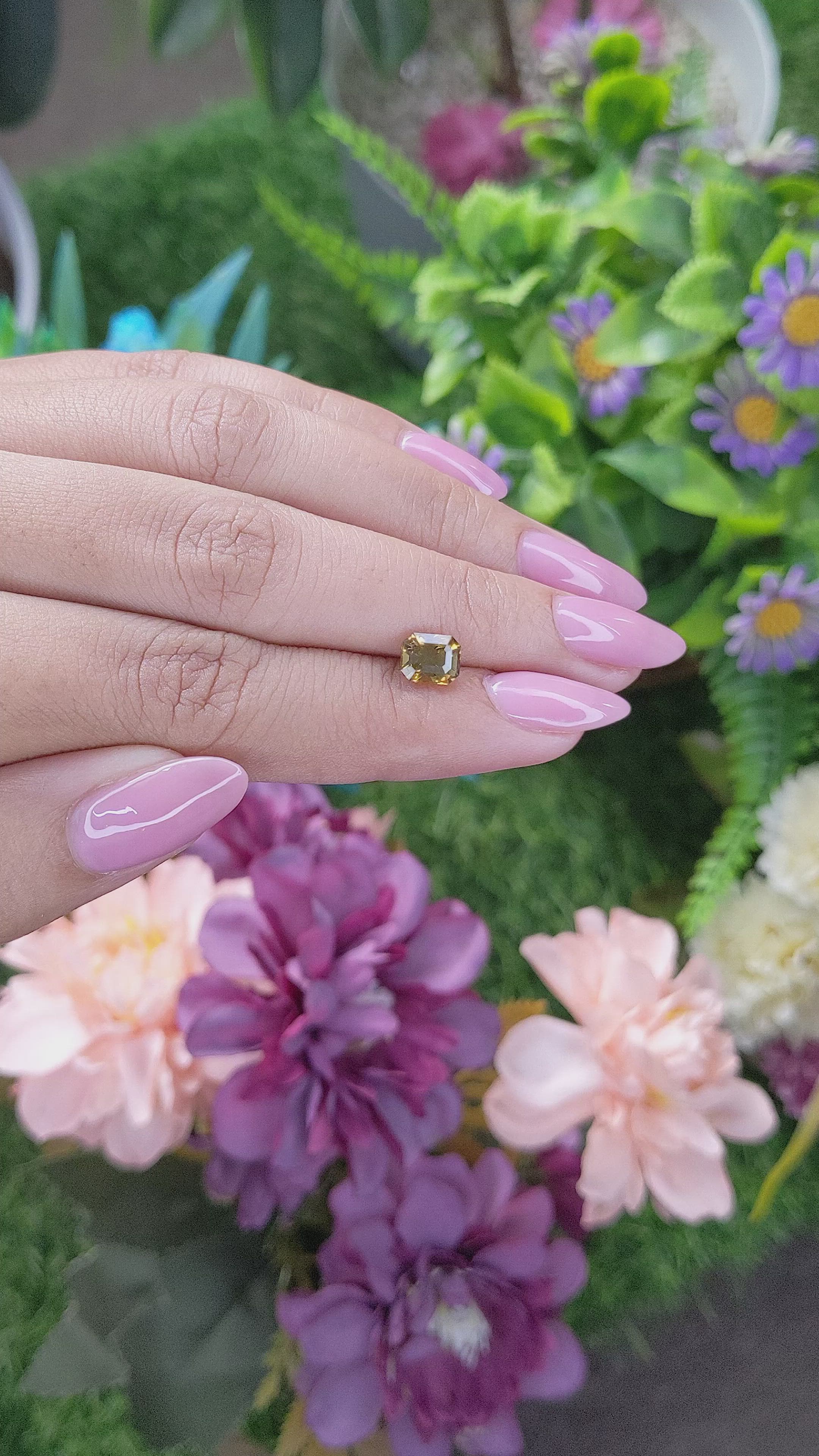 1.42 Ct. Greenish Yellow Chrysoberyl from Tanzania Size Video