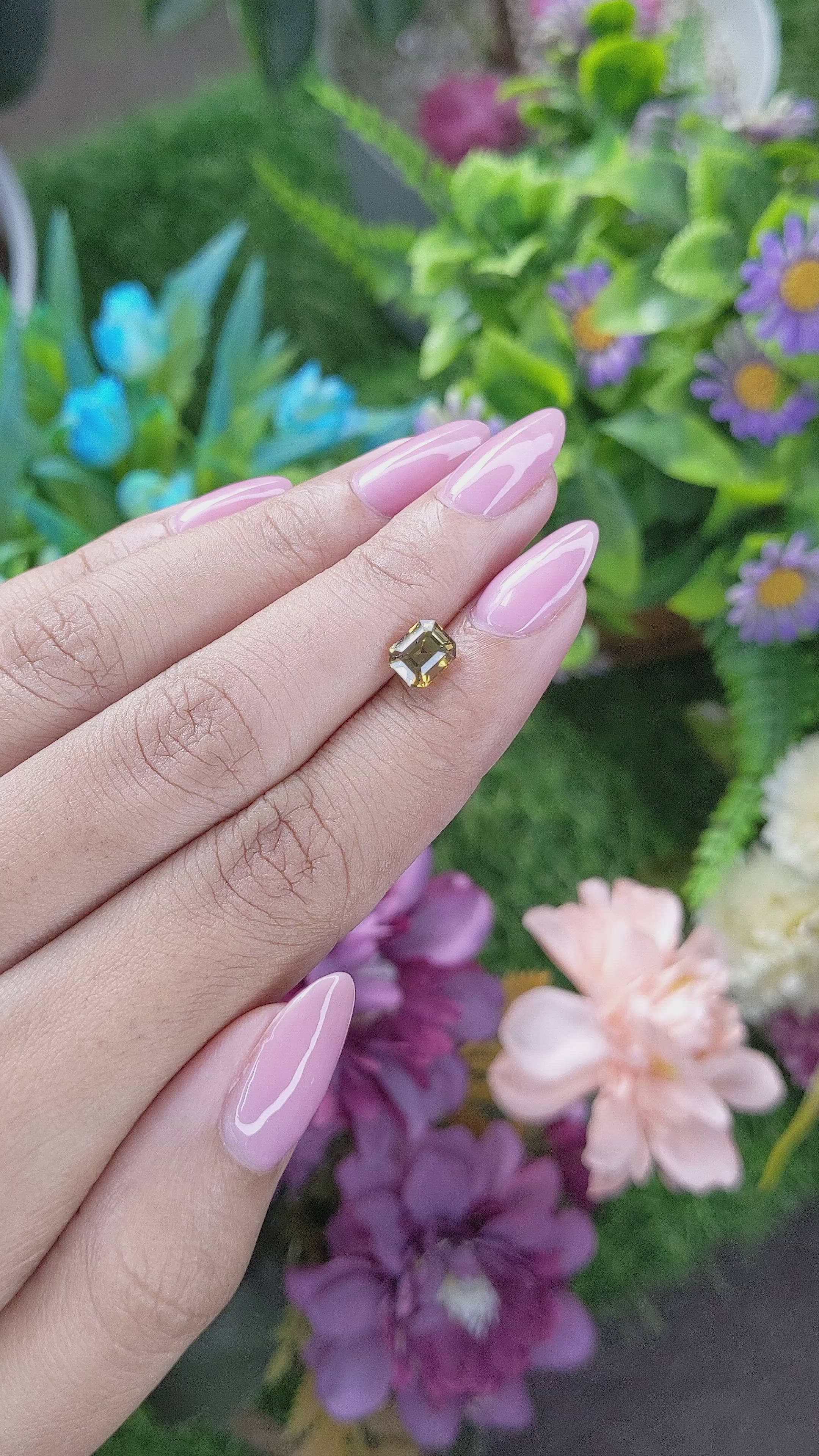 1.42 Ct. Greenish Yellow Chrysoberyl from Tanzania Size Video