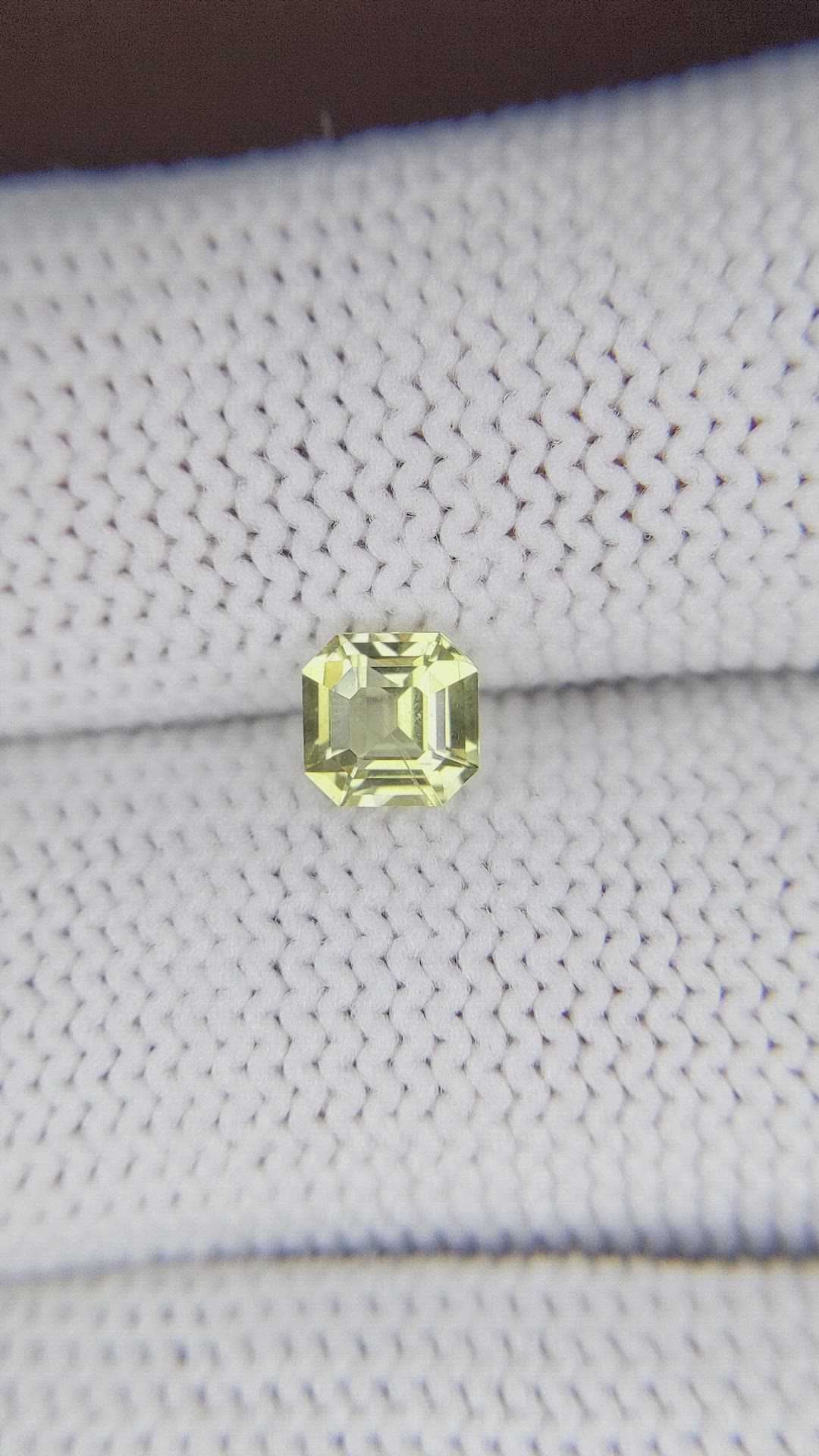 0.76 Ct. Greenish Yellow Chrysoberyl from Tanzania Size Video