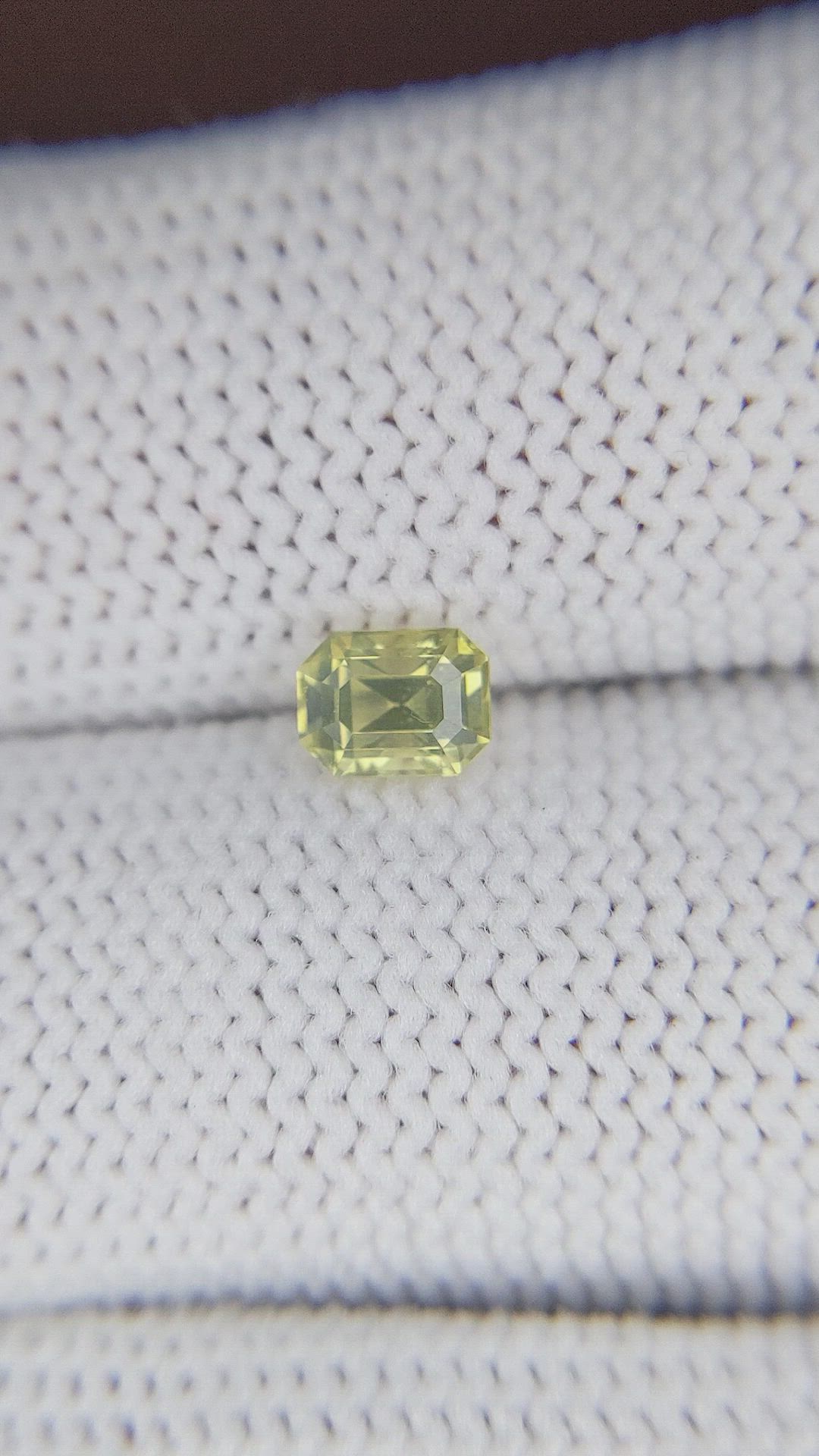 0.74 Ct. Greenish Yellow Chrysoberyl from Tanzania Size Video