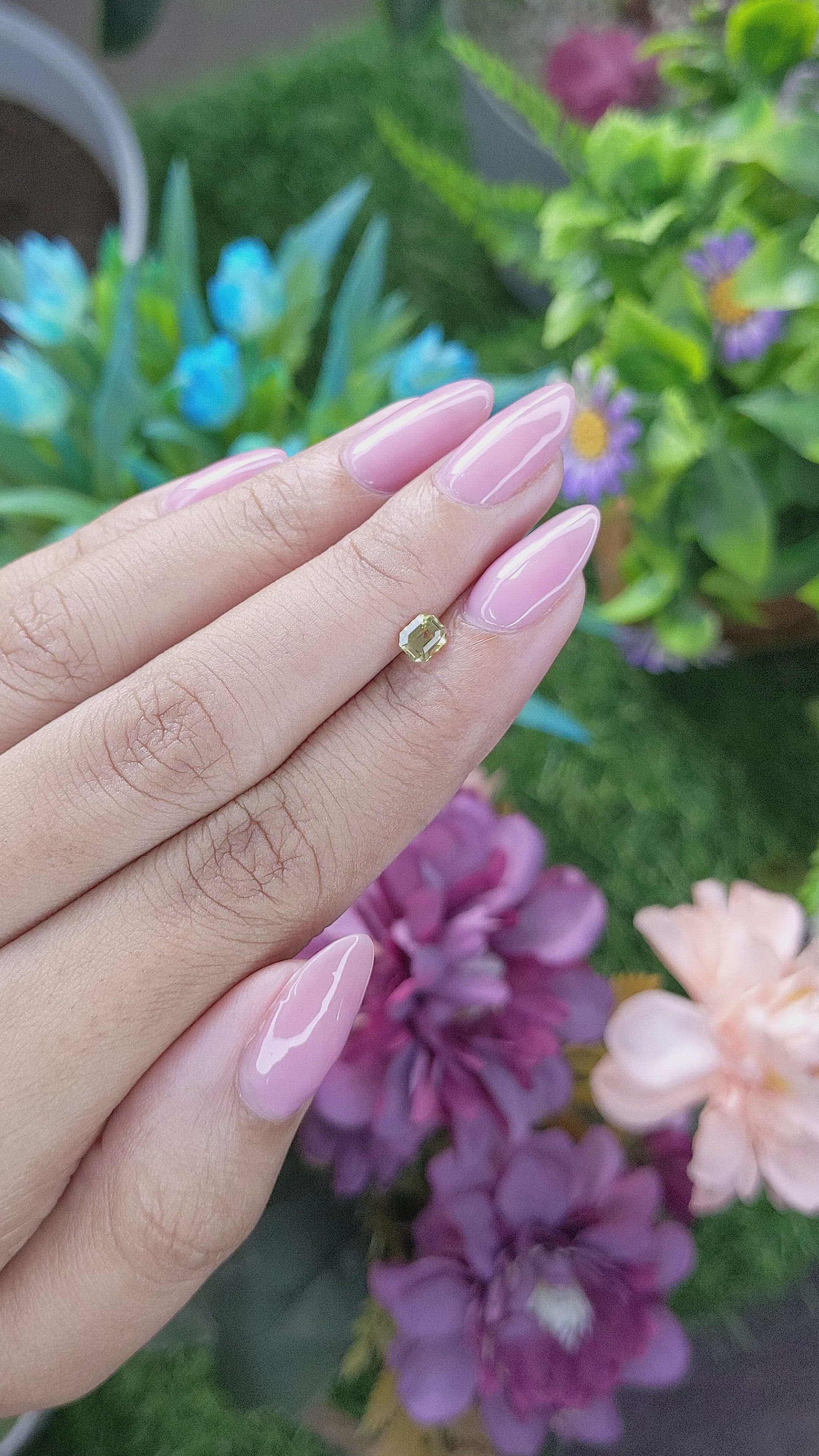 0.40 Ct. Greenish Yellow Chrysoberyl from Tanzania Size Video