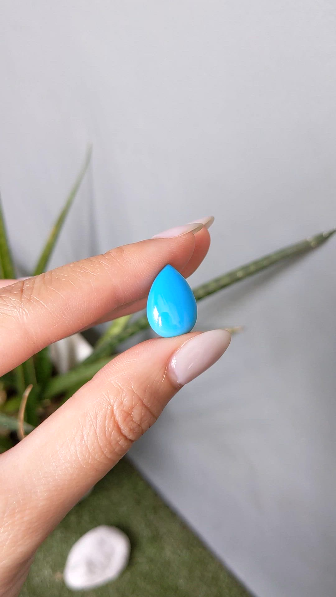 9.35 Ct. Cabochon Turquoise from USA Size Video