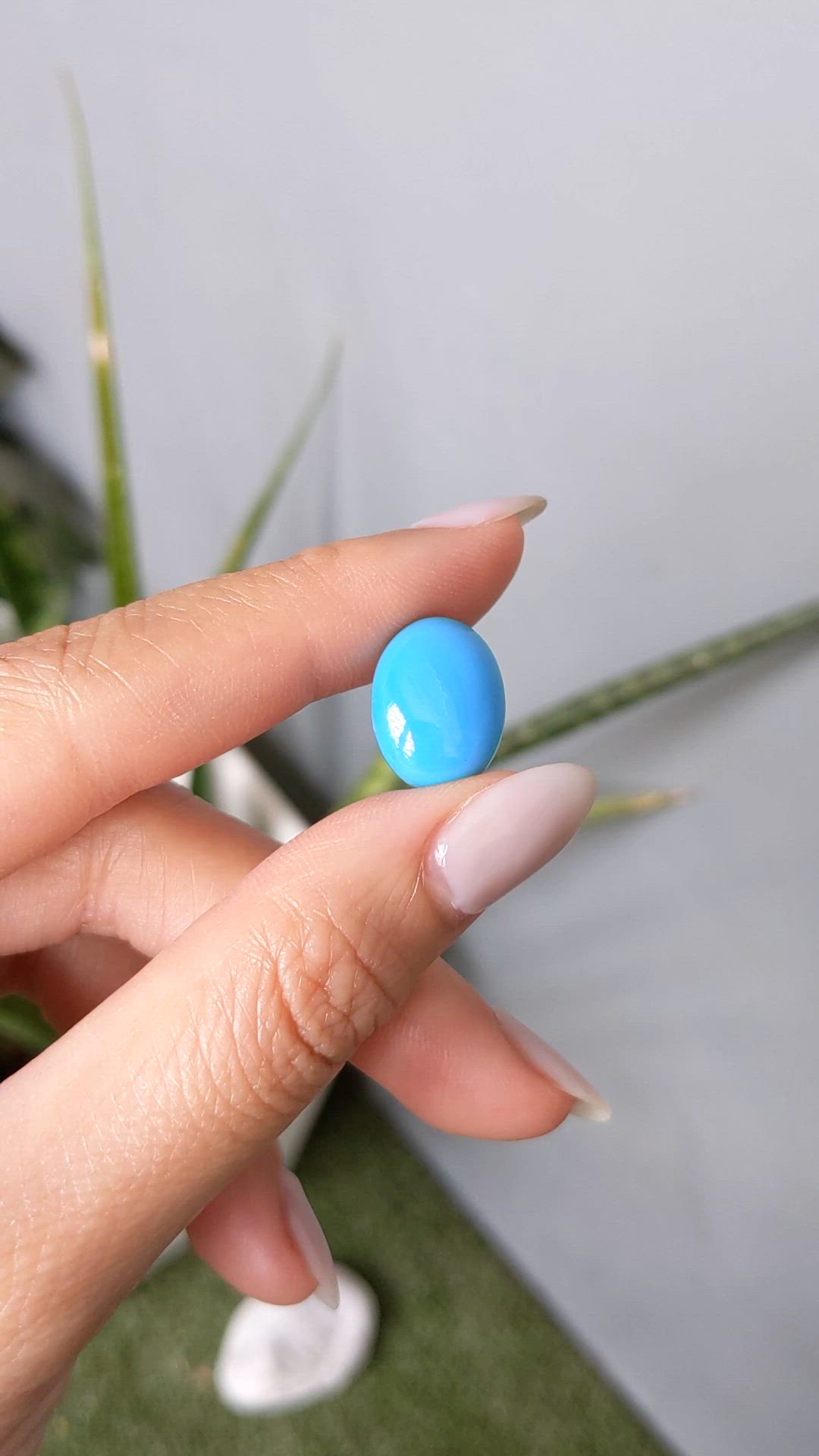 7.89 Ct. Cabochon Turquoise from USA Size Video