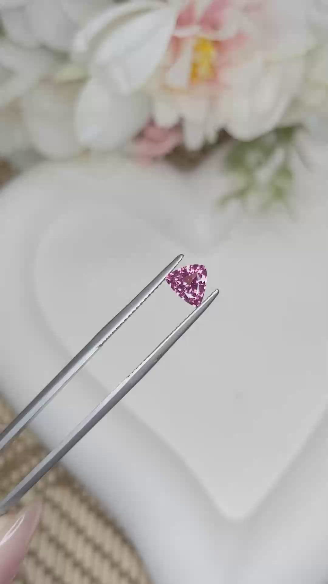 0.82 Ct. Malaya Garnet from Tanzania Size Video
