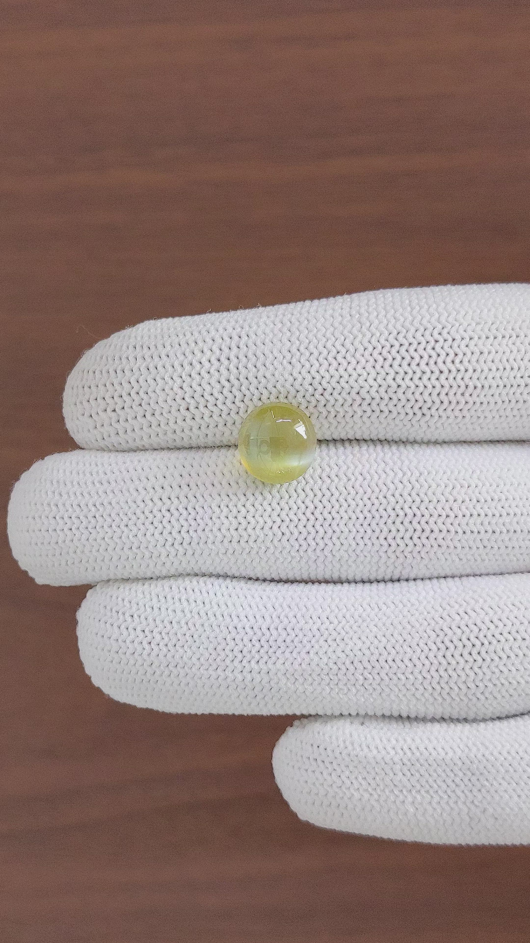 5.62 Ct. Cabochon Chrysoberyl from Tanzania Size Video