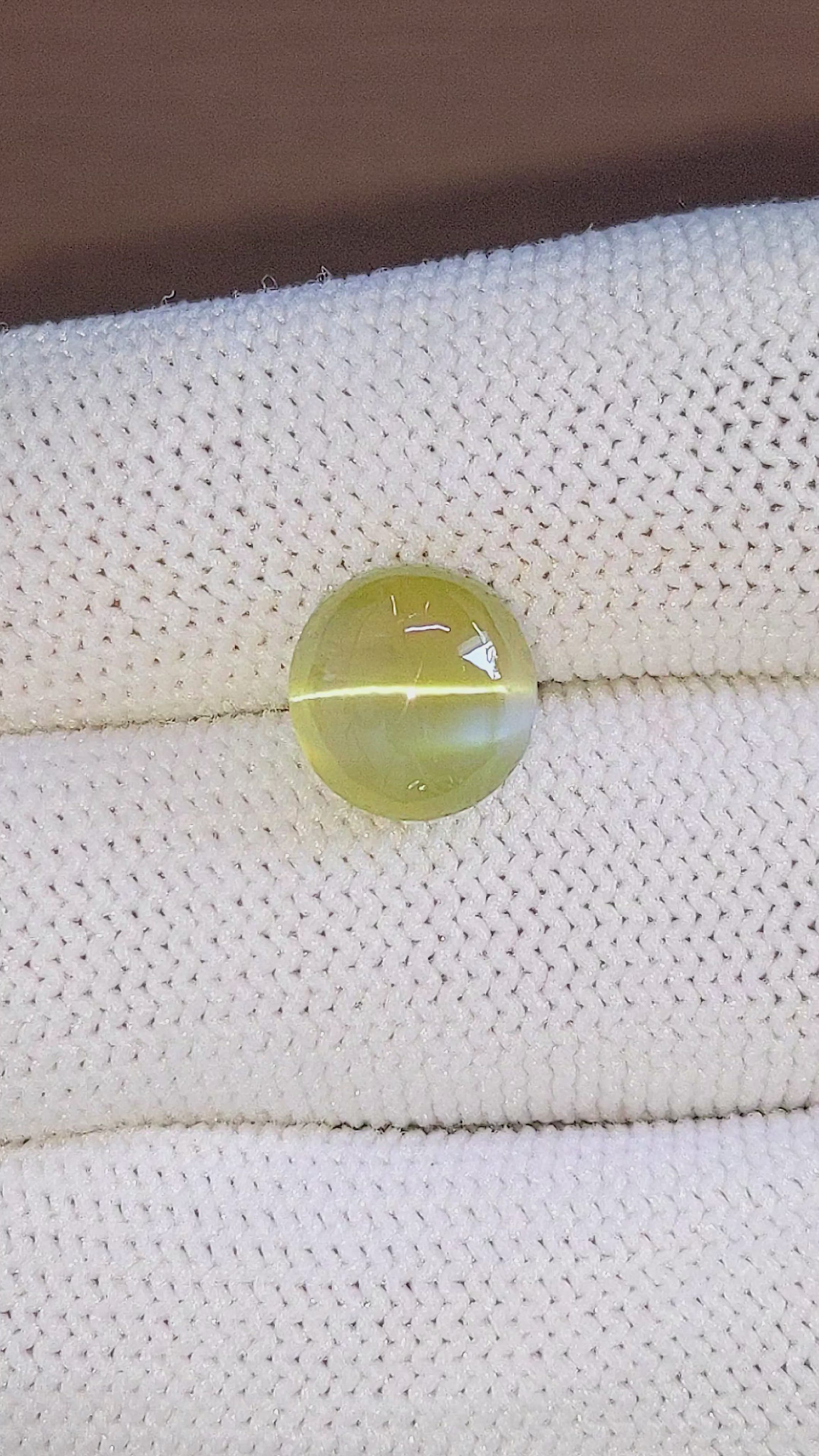 5.62 Ct. Cabochon Chrysoberyl from Tanzania Size Video