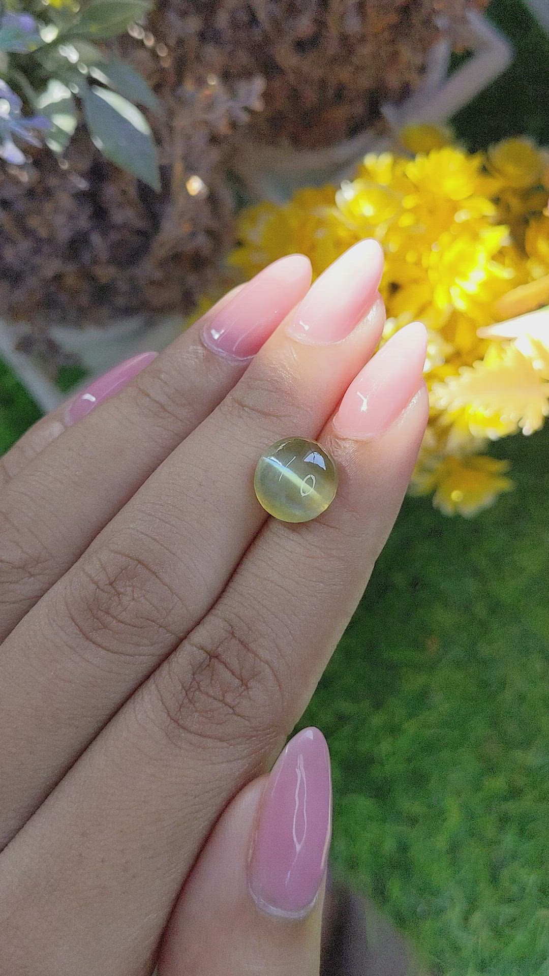 5.62 Ct. Cabochon Chrysoberyl from Tanzania Size Video