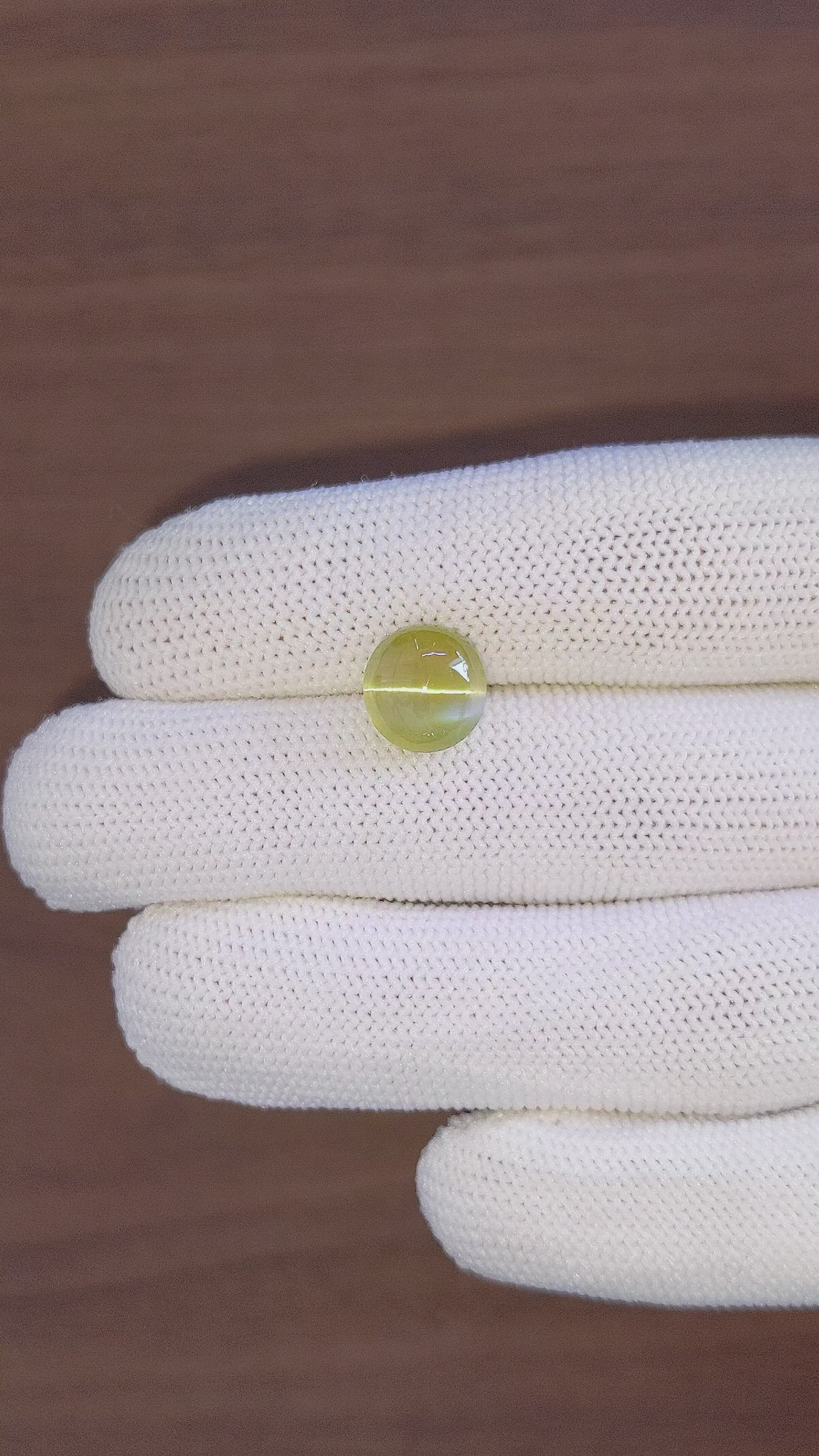 5.62 Ct. Cabochon Chrysoberyl from Tanzania Size Video