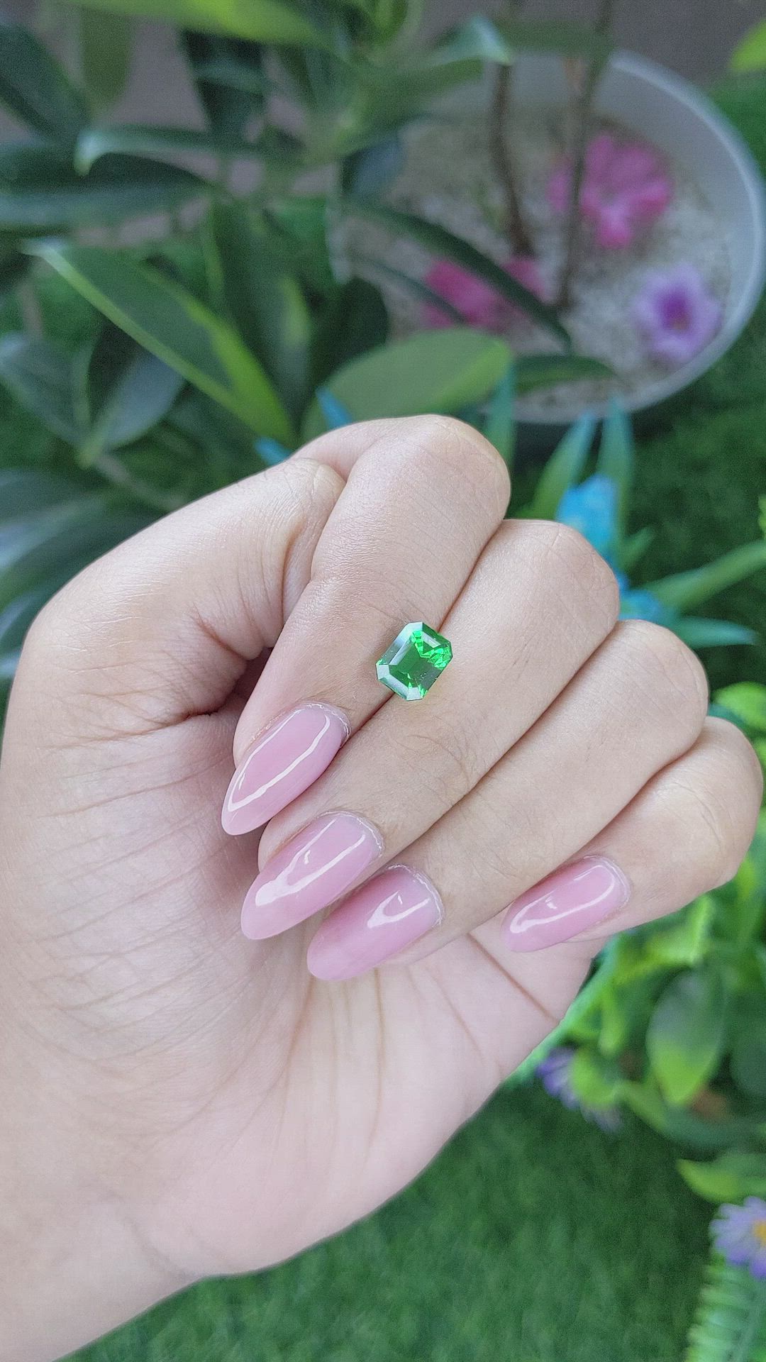 2.15 Ct. Tsavorite Garnet from Tanzania Size Video