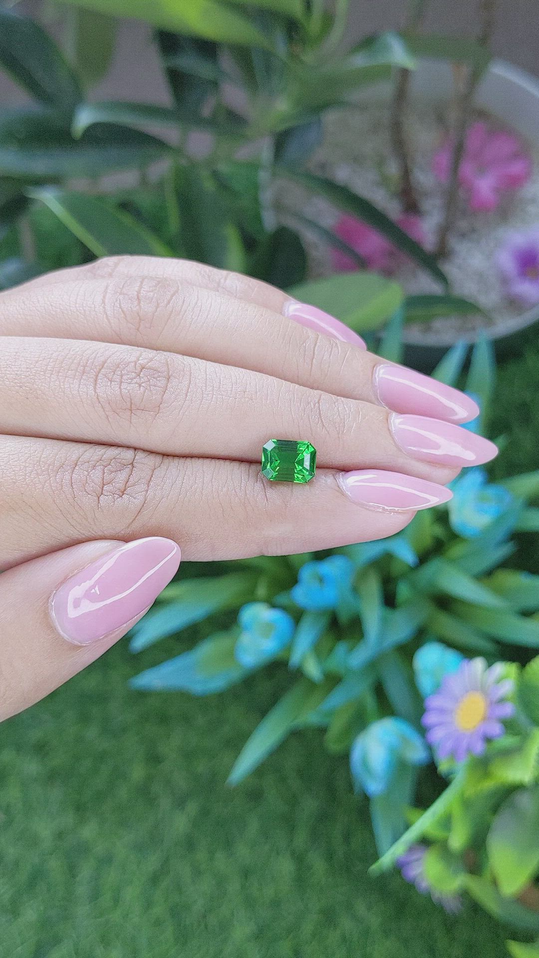 2.15 Ct. Tsavorite Garnet from Tanzania Size Video