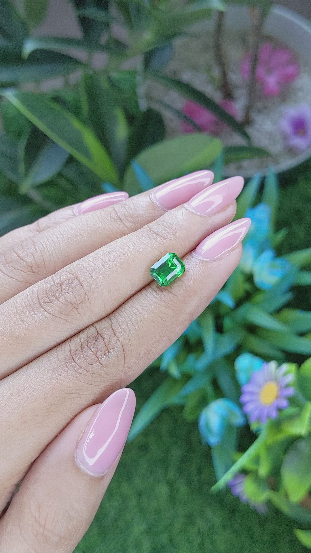 2.15 Ct. Tsavorite Garnet from Tanzania Size Video