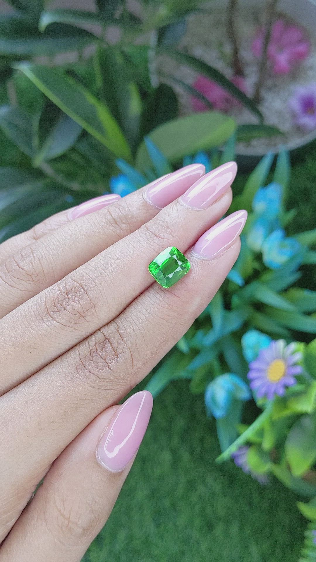 3.53 Ct. Tsavorite Garnet from Tanzania Size Video