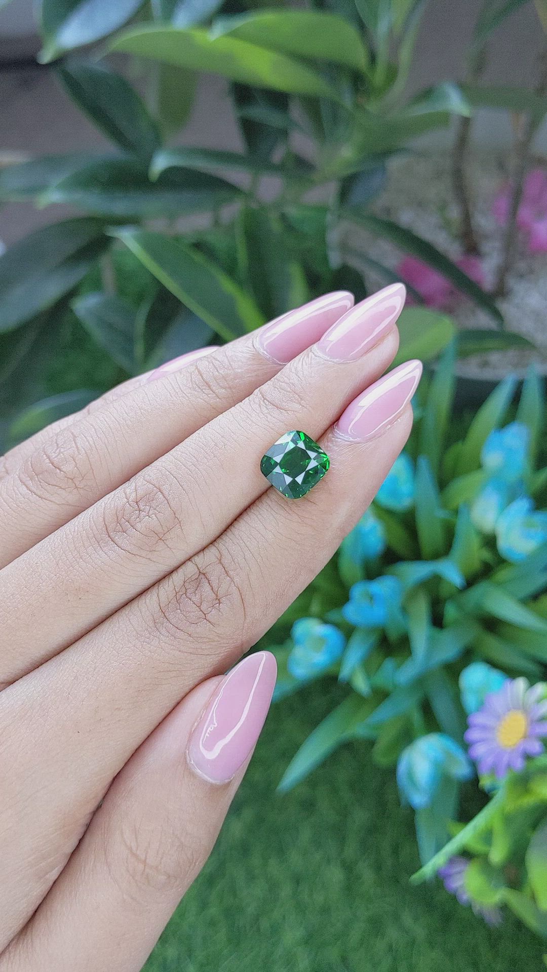 4.20 Ct. Tsavorite Garnet from Tanzania Size Video