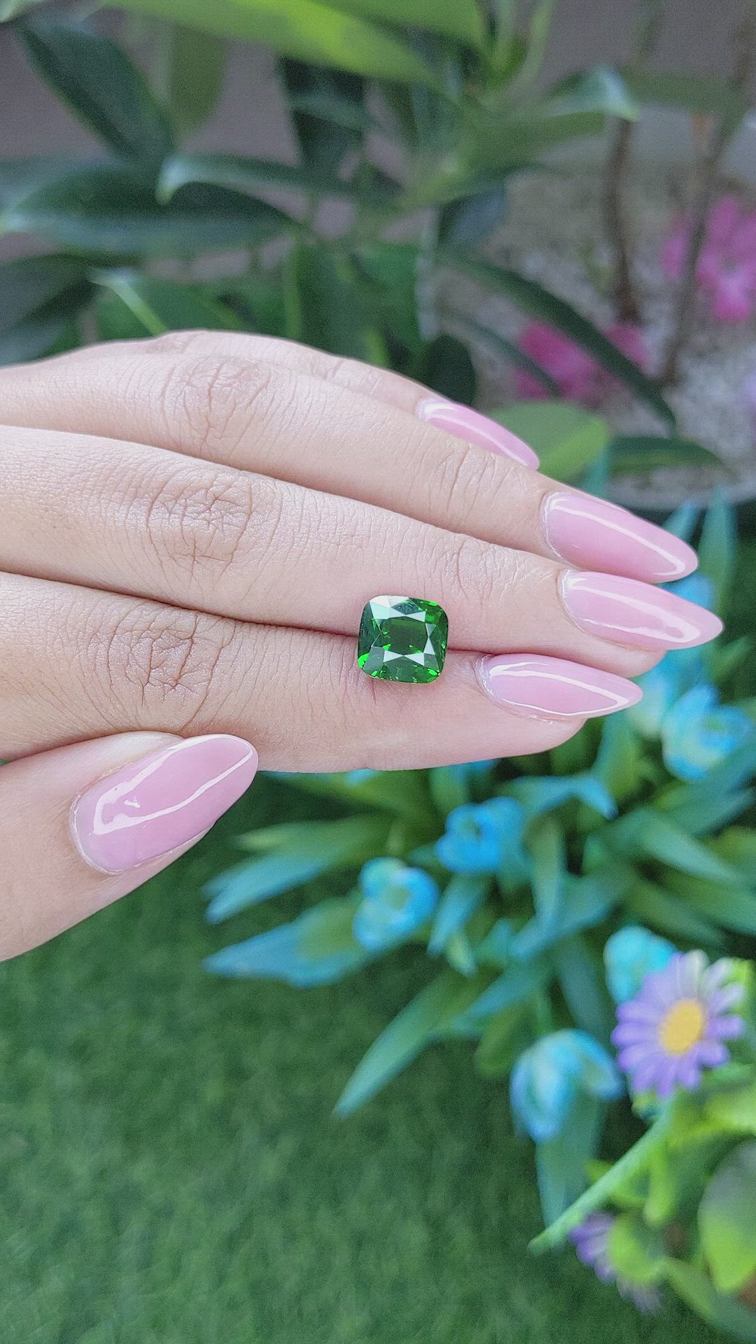 4.20 Ct. Tsavorite Garnet from Tanzania Size Video