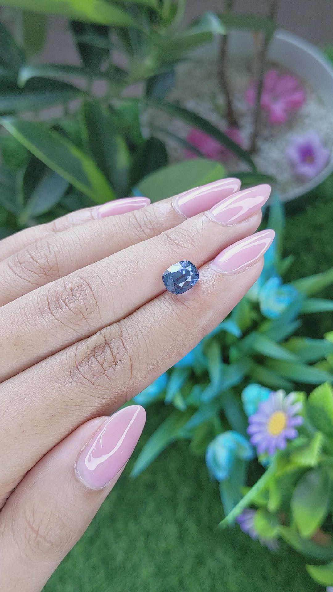 2.79 Ct. Blue Spinel from Tanzania Size Video