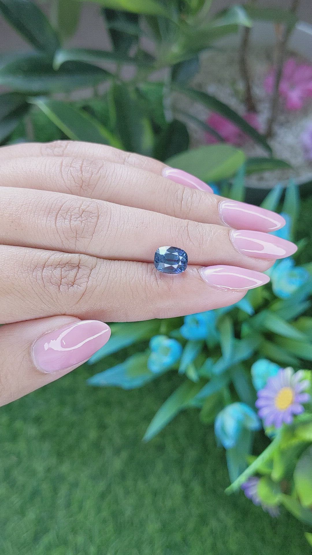 2.79 Ct. Blue Spinel from Tanzania Size Video