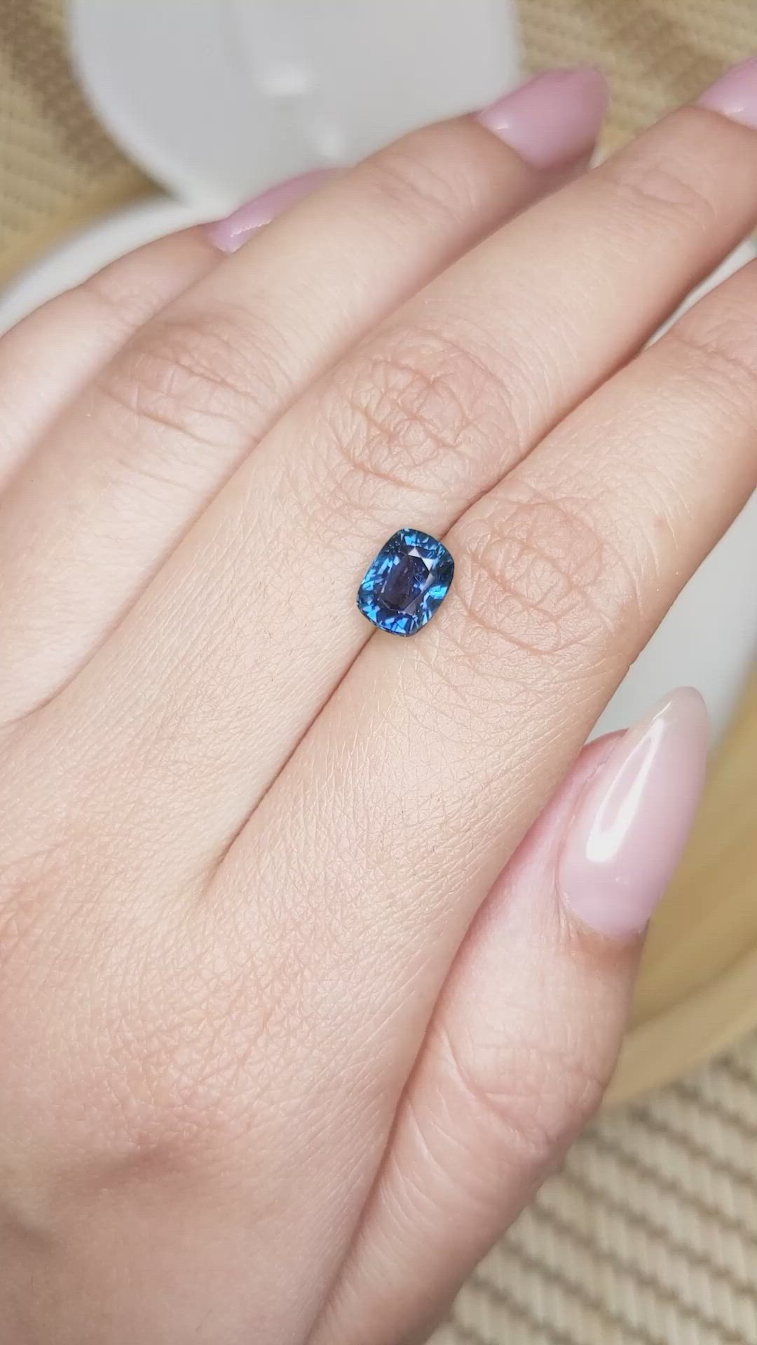 1.57 Ct. Spinel from Ceylon (Sri Lanka) Size Video