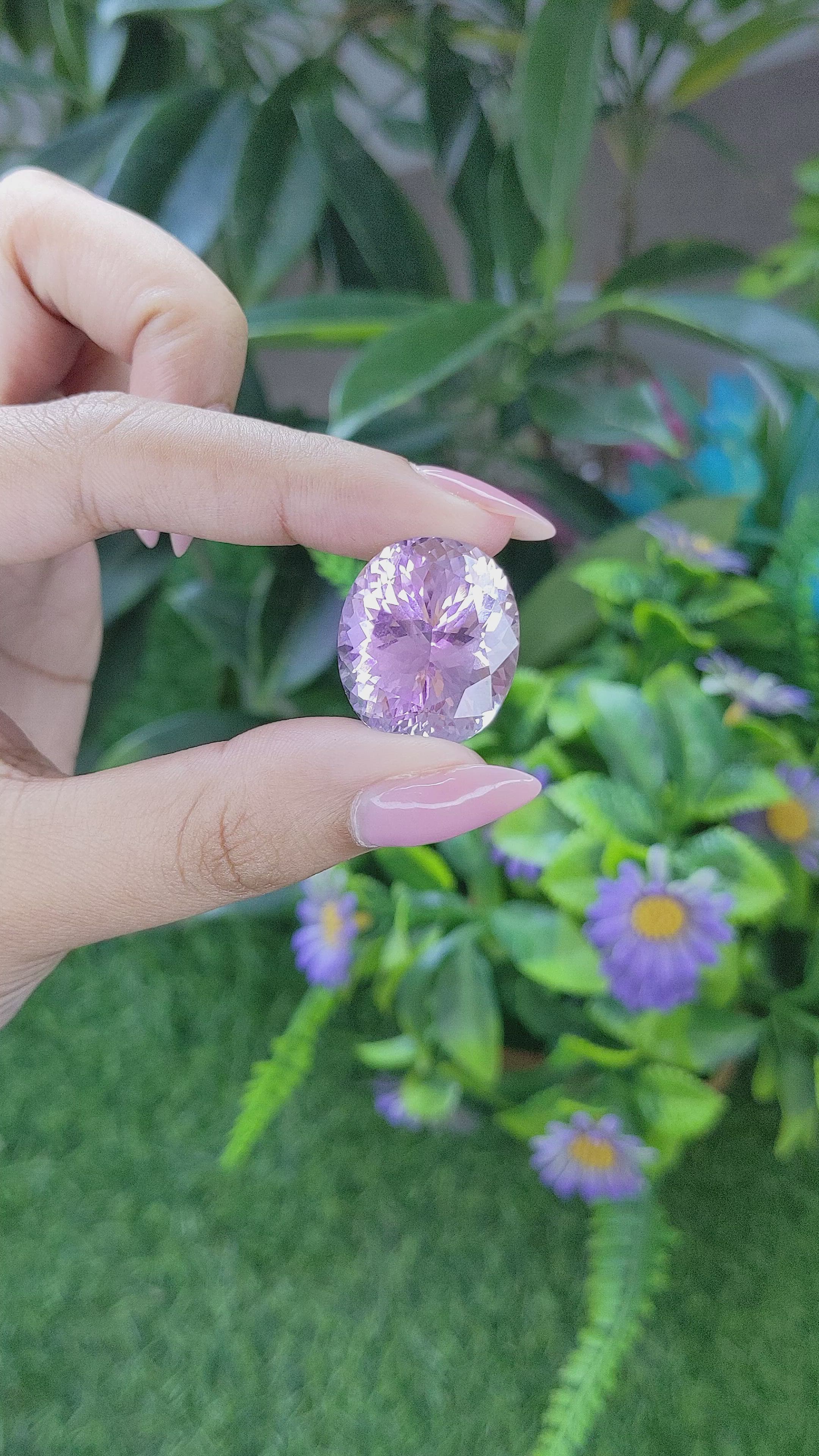 37.90 Ct. Purple Kunzite from Afghanistan Size Video