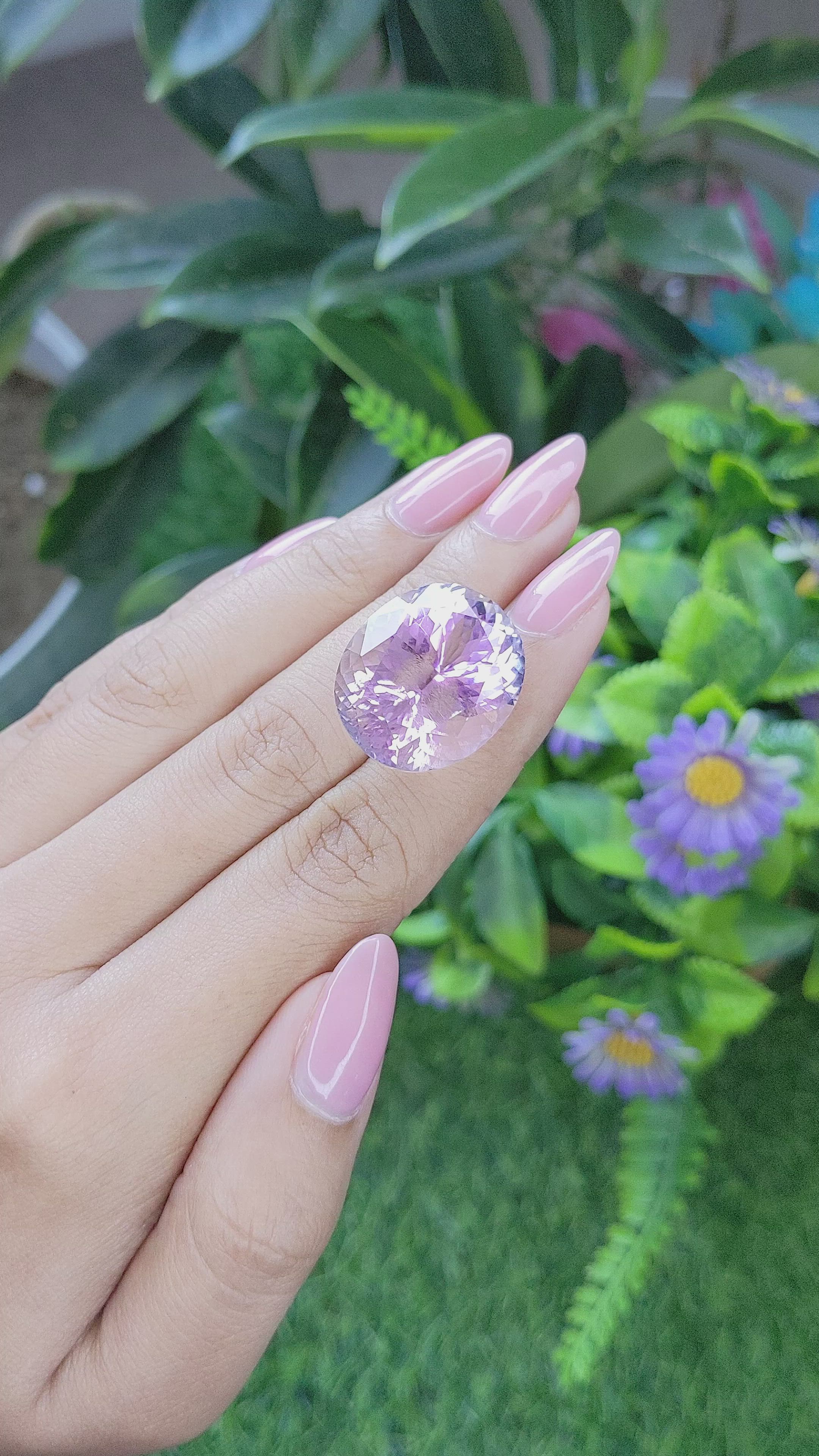 37.90 Ct. Purple Kunzite from Afghanistan Size Video