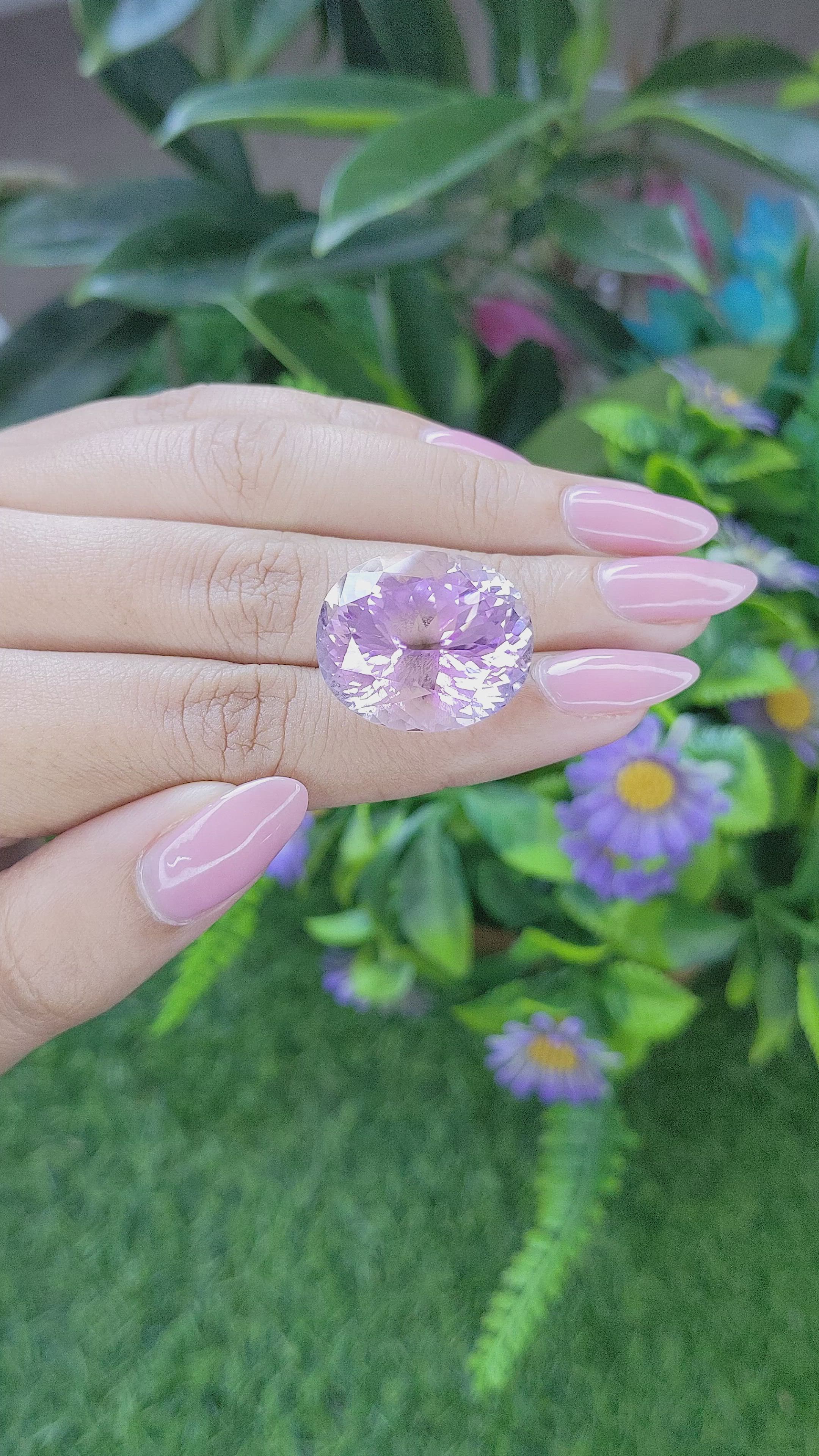37.90 Ct. Purple Kunzite from Afghanistan Size Video