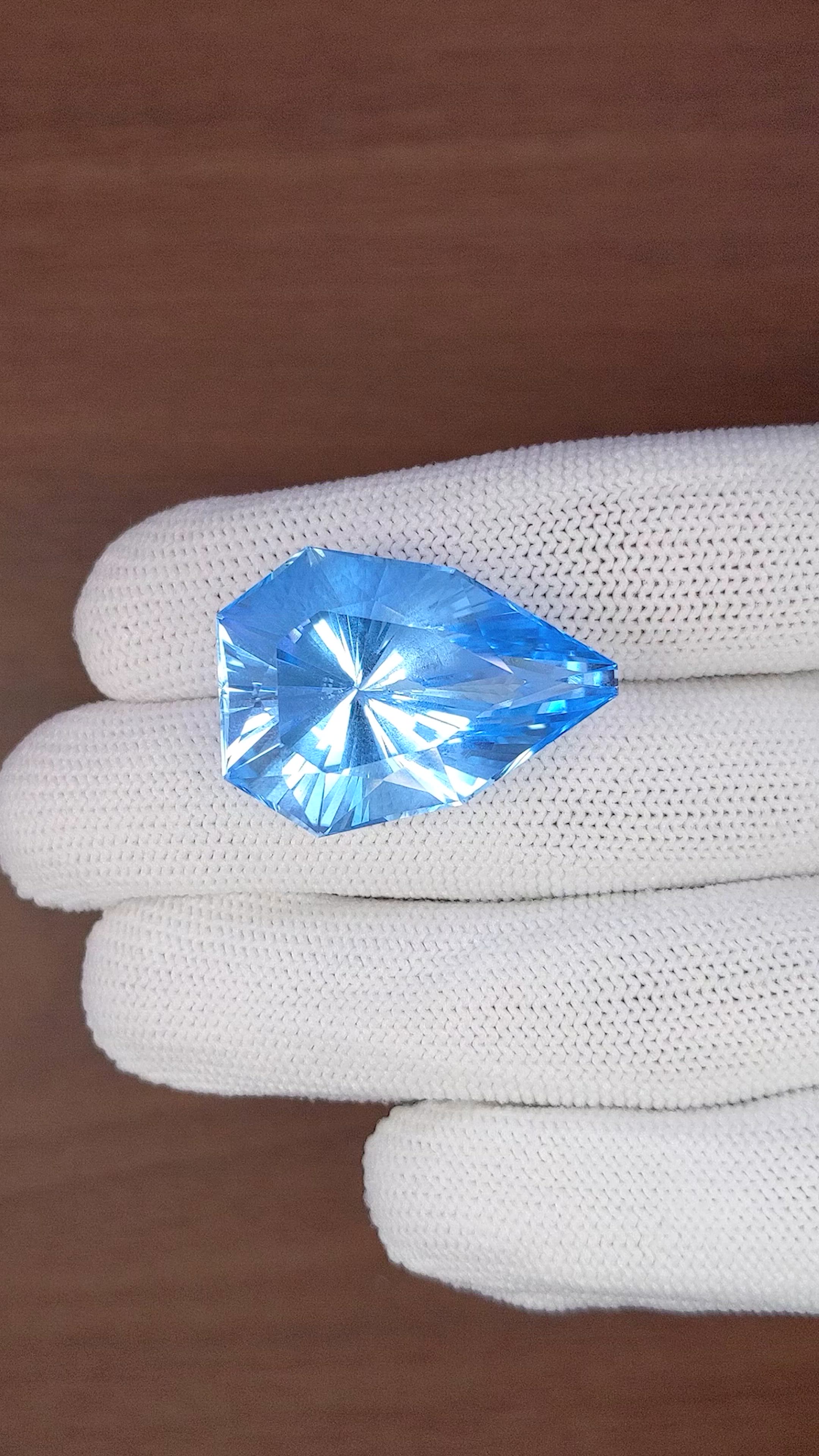 63.55 Ct. Blue Topaz from Ceylon (Sri Lanka) Size Video