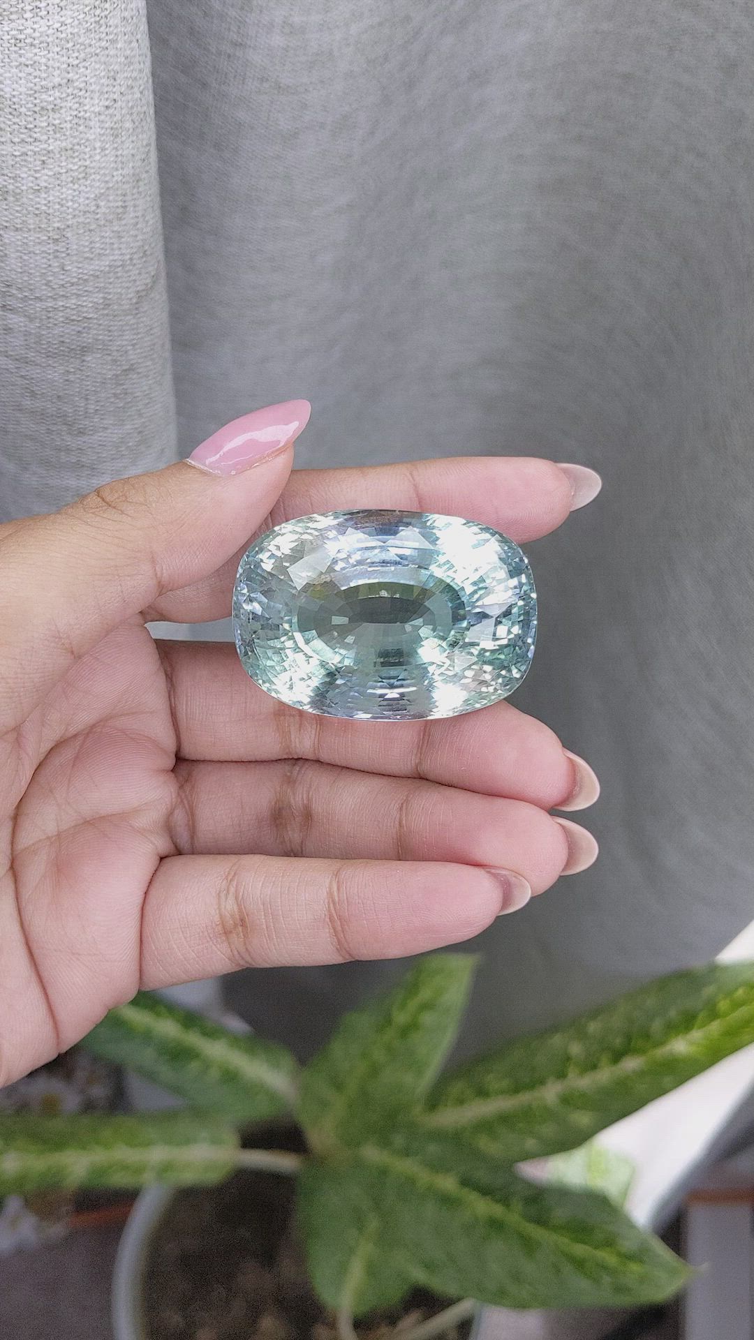 284.50 Ct. Bluish Green Topaz from Burma (Myanmar) Size Video
